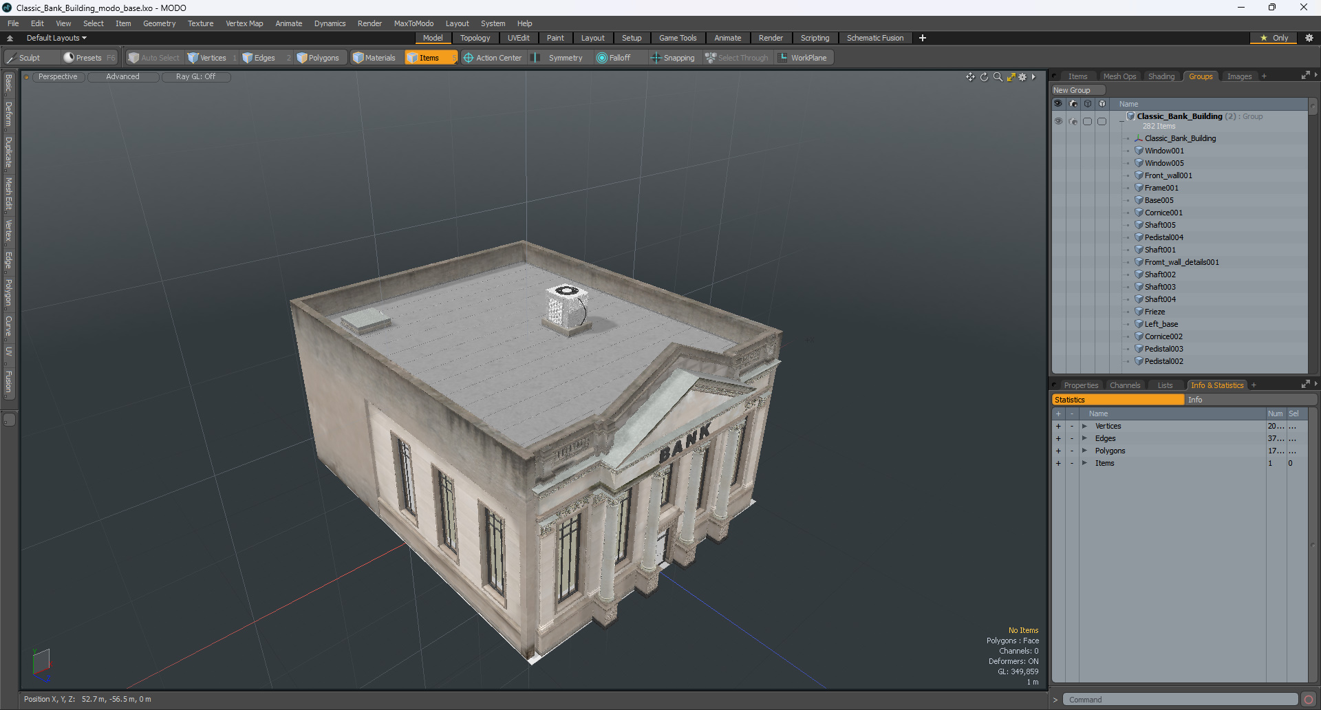 3D Classic Bank Building