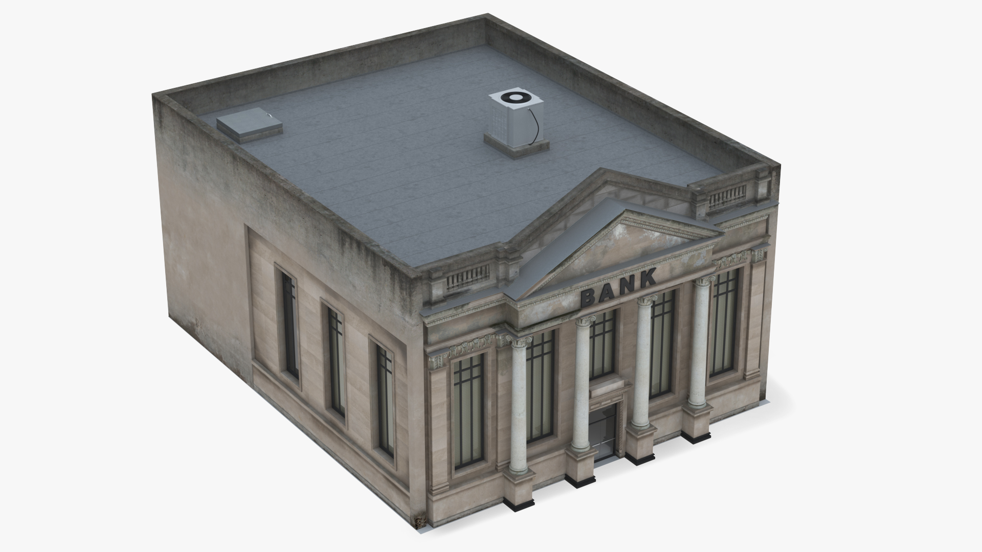 3D Classic Bank Building