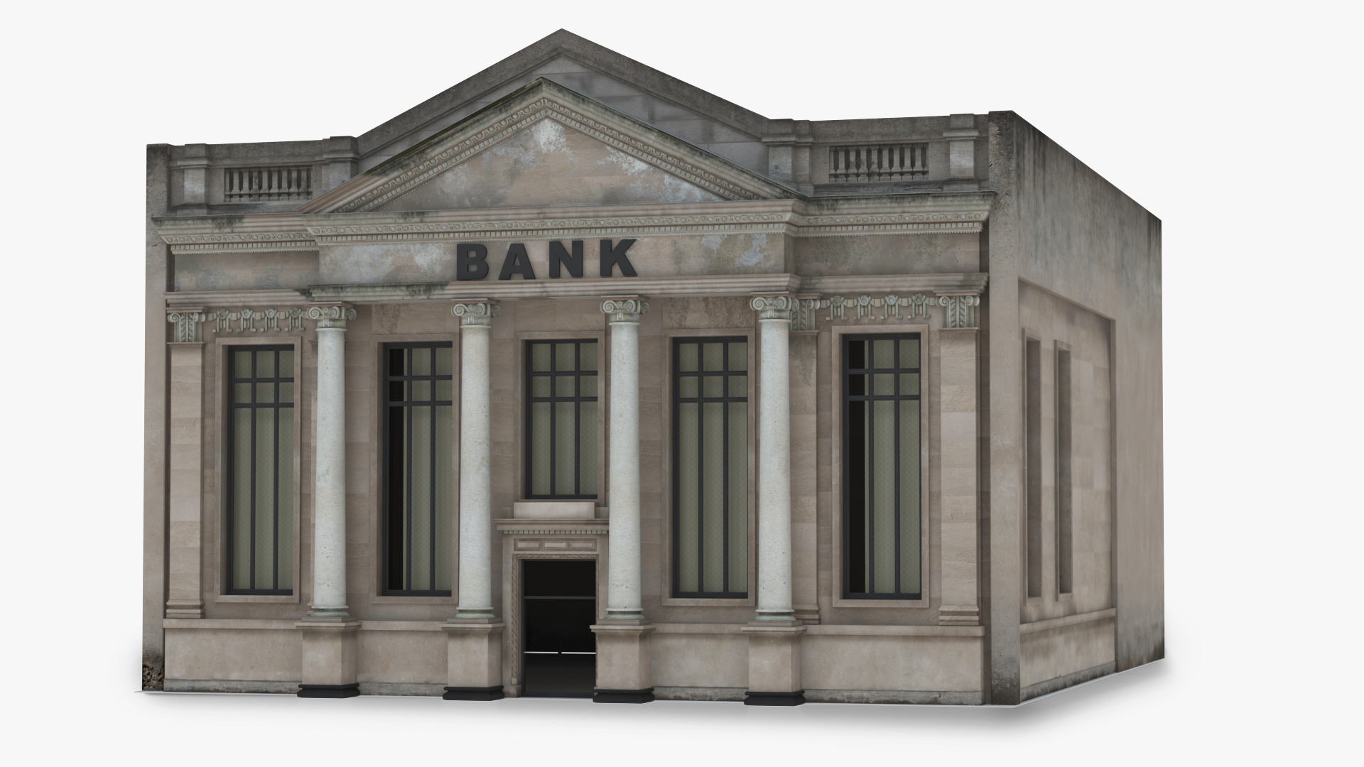 3D Classic Bank Building