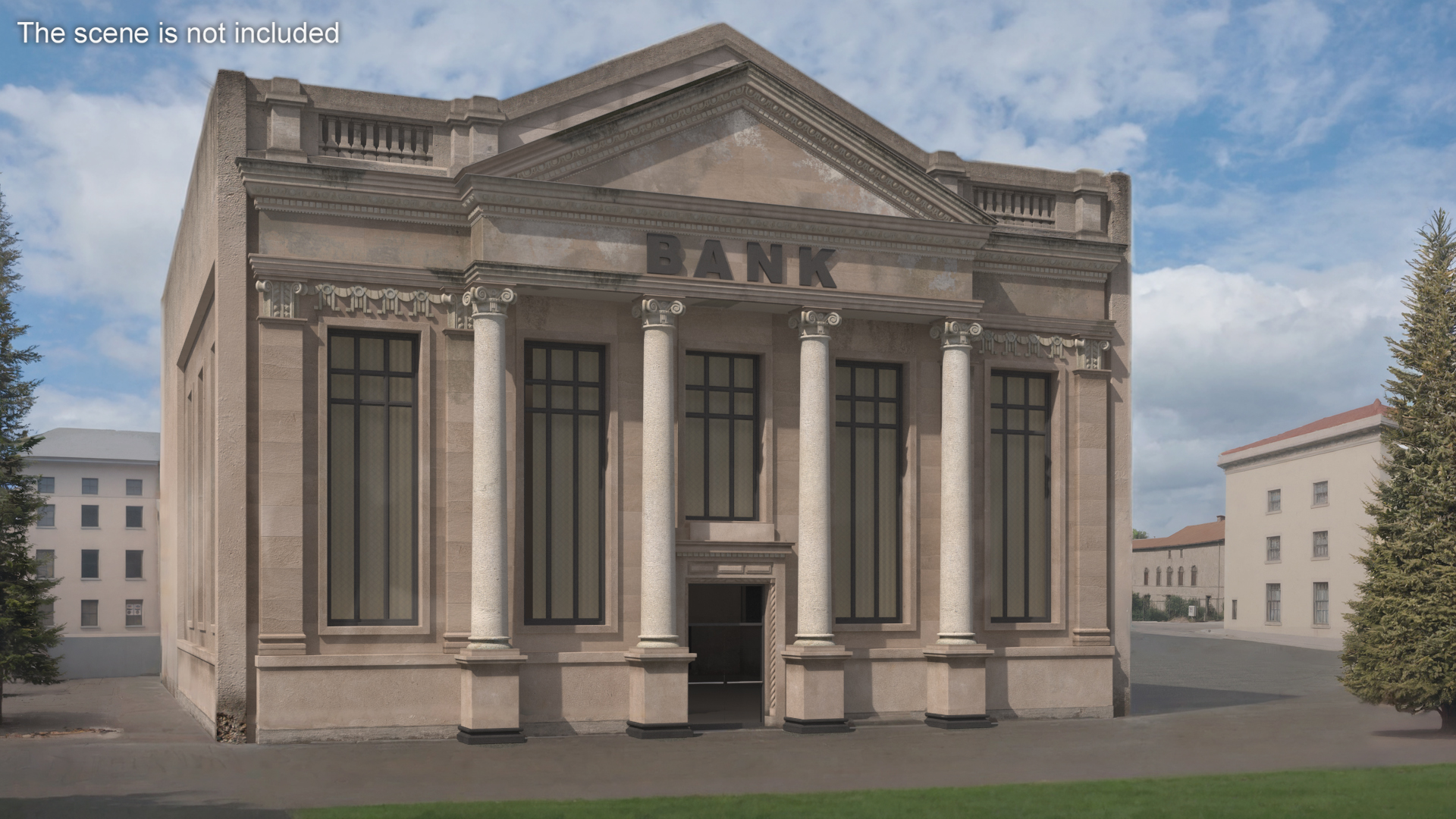 3D Classic Bank Building