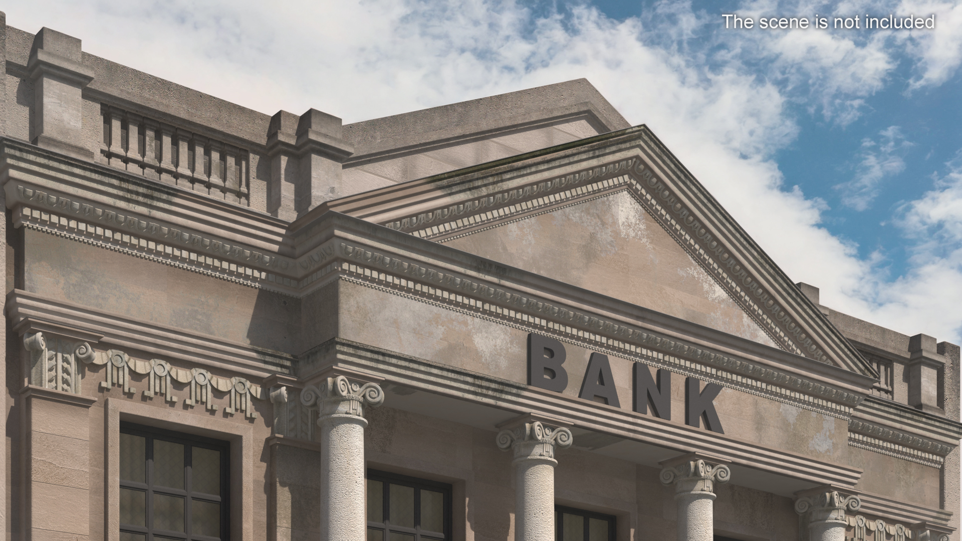 3D Classic Bank Building