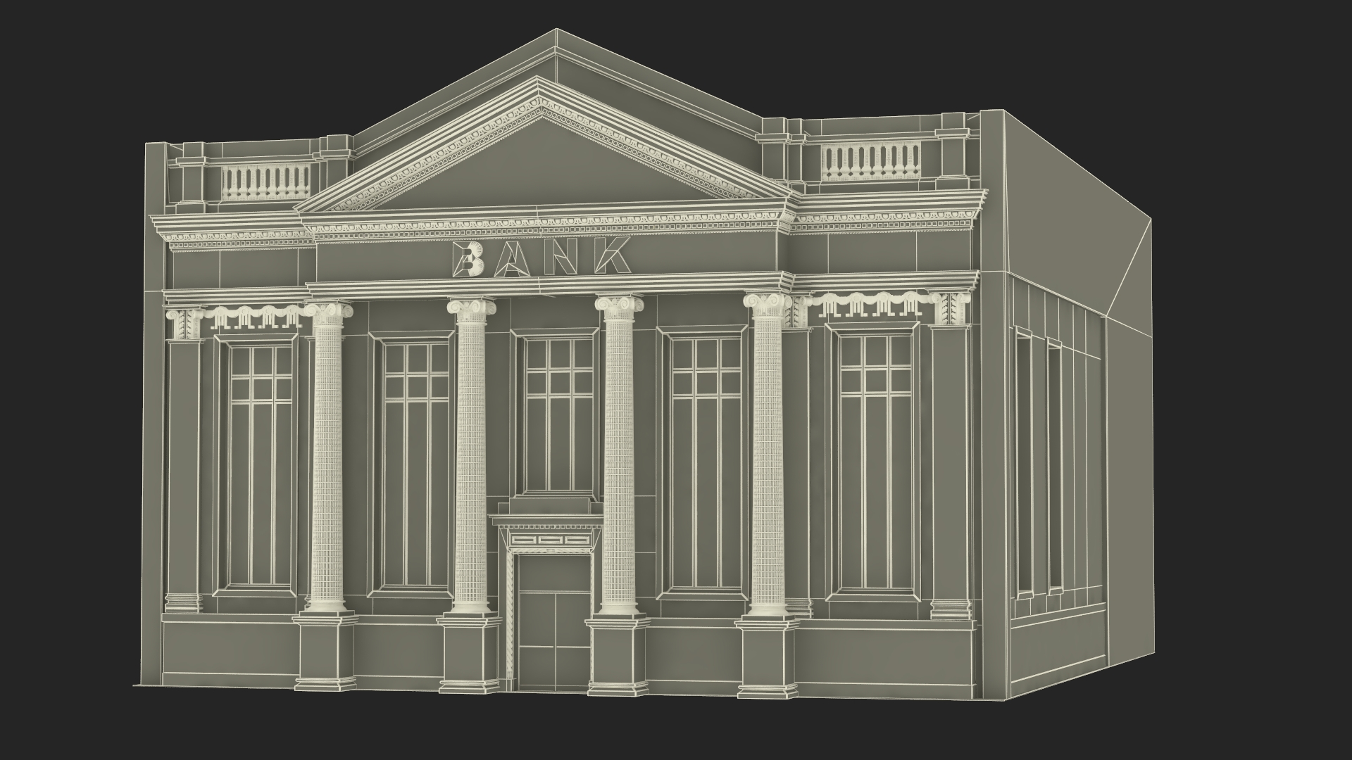 3D Classic Bank Building