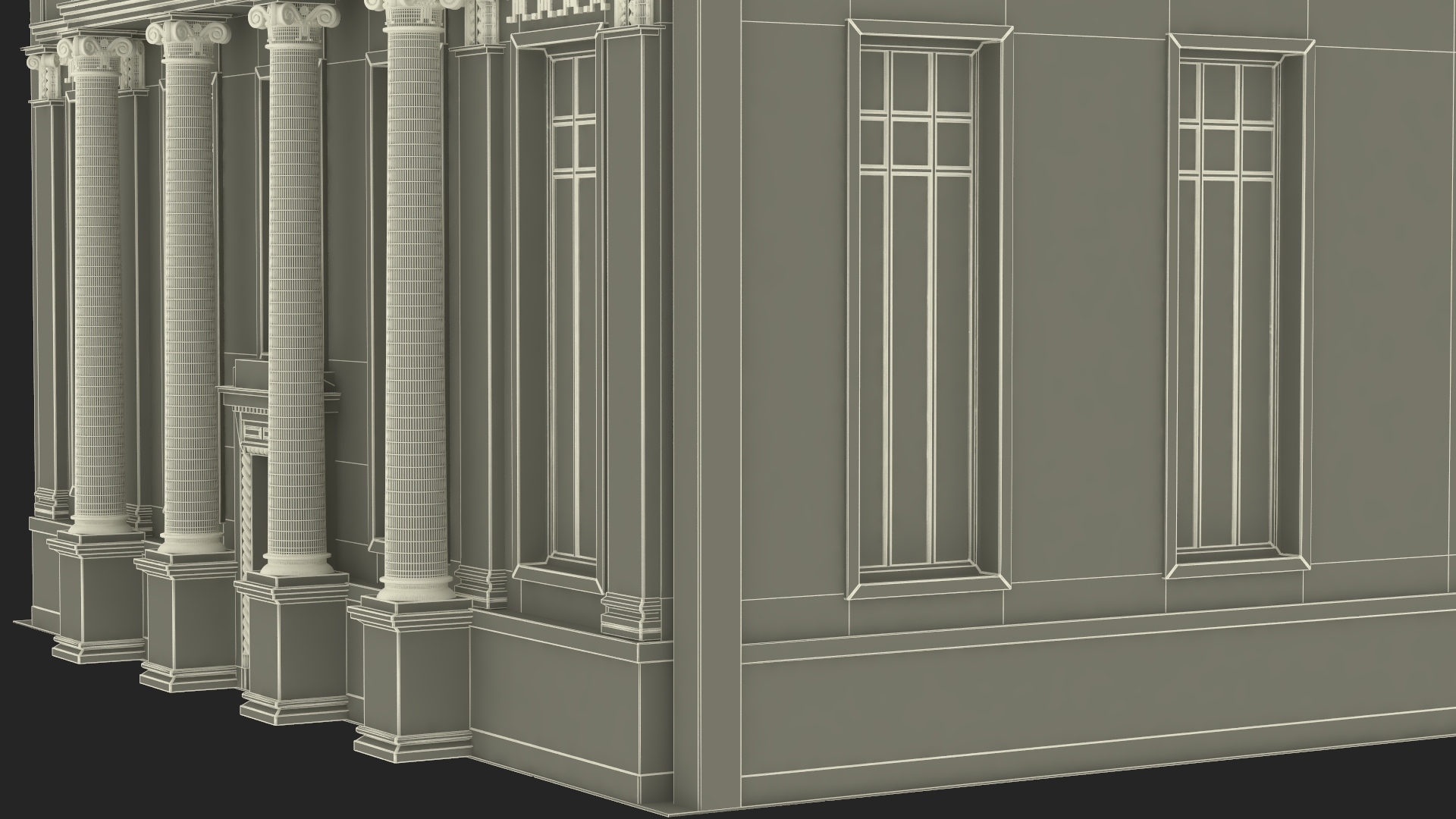 3D Classic Bank Building