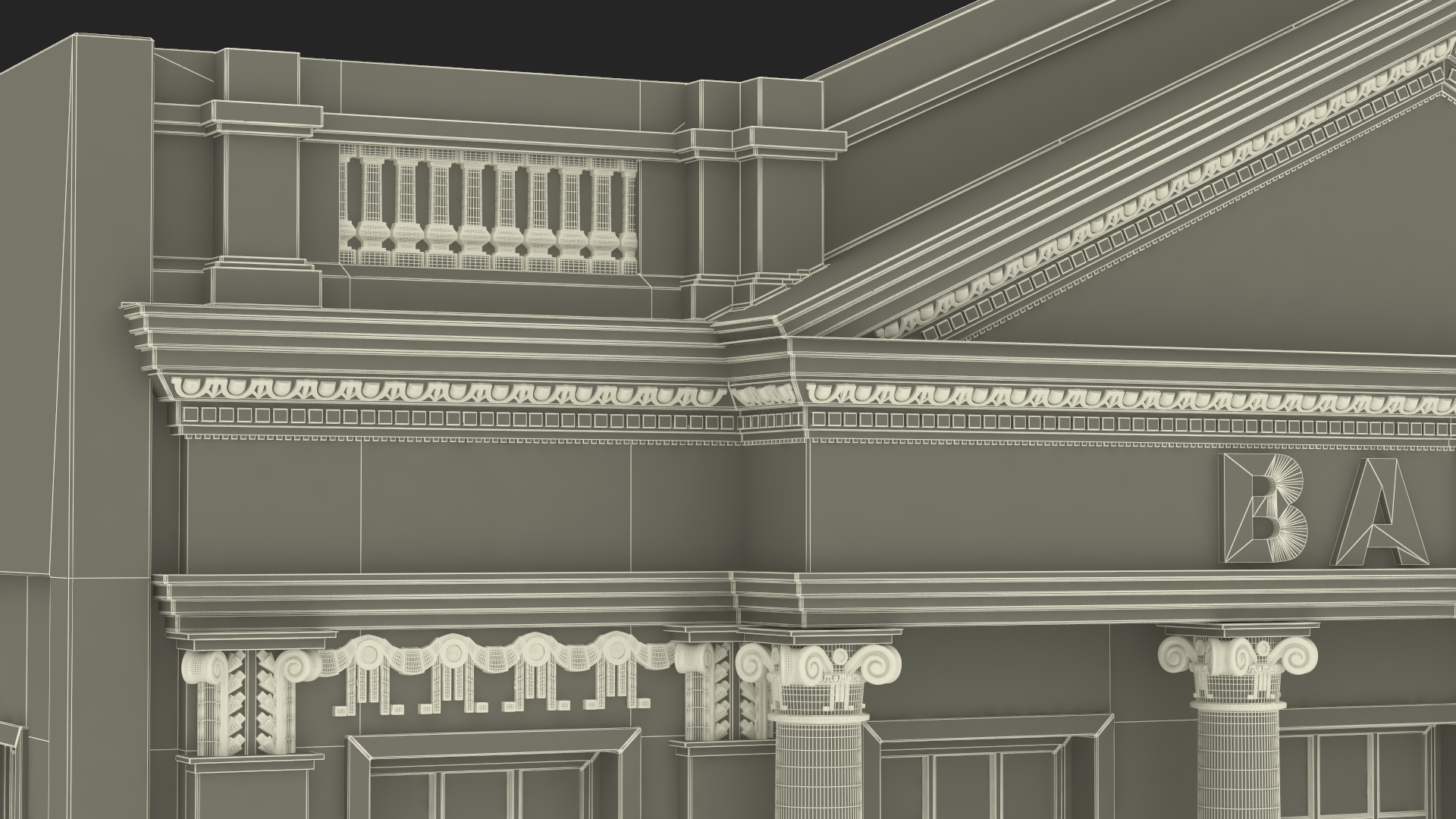 3D Classic Bank Building