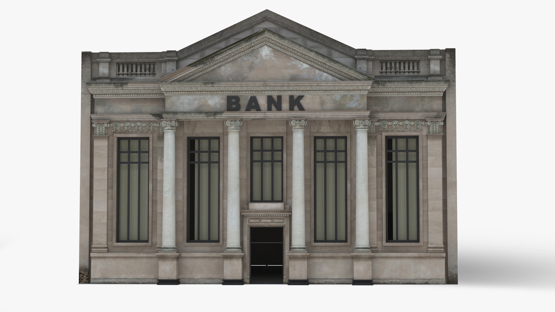 3D Classic Bank Building