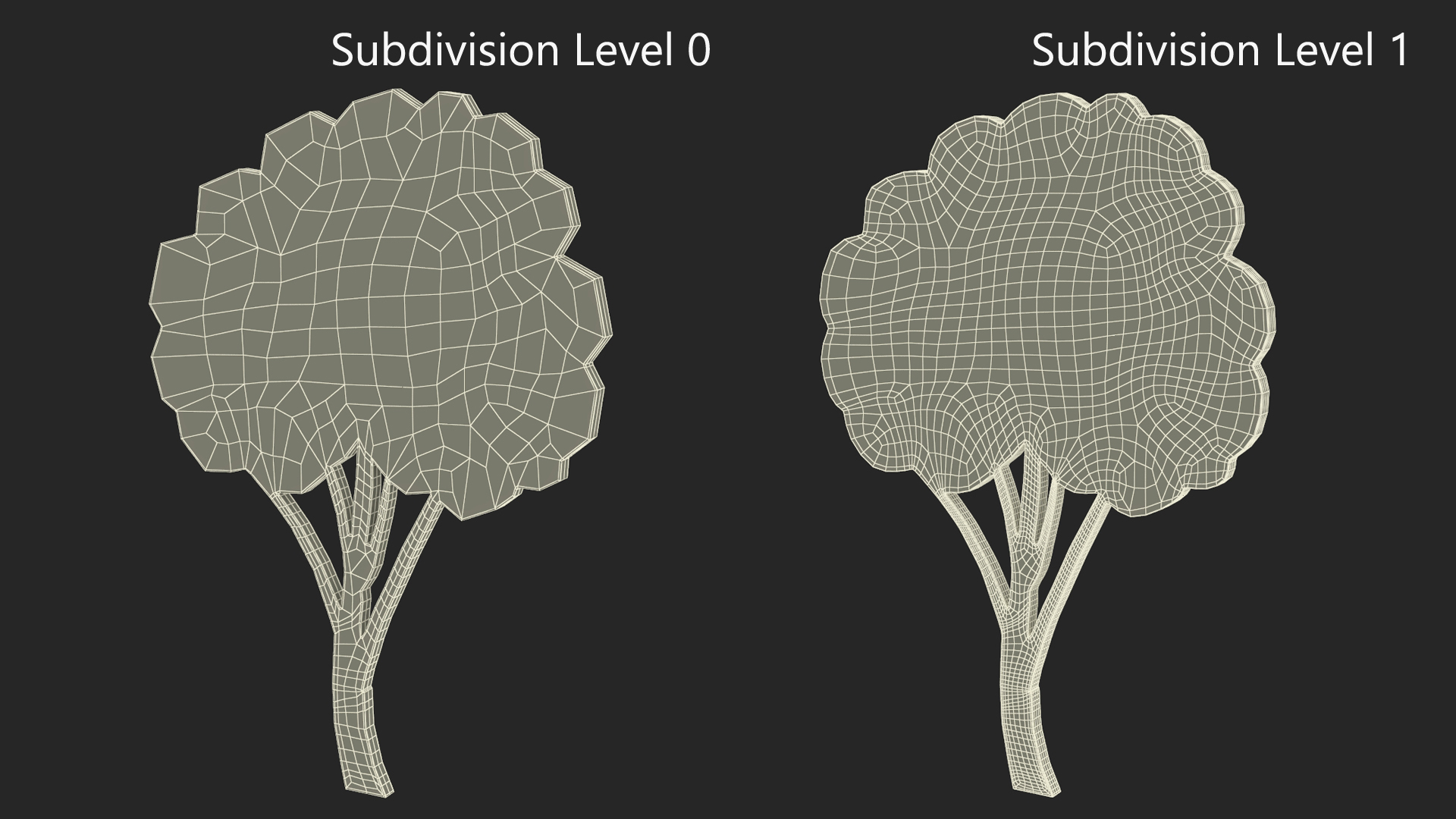 3D Fruit Tree Silhouette