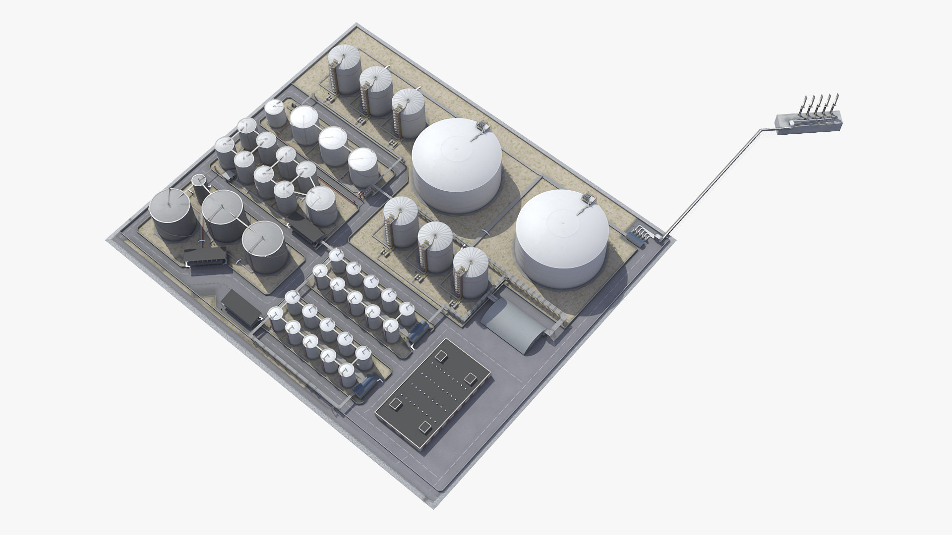 3D model Liquefied Natural Gas Terminal