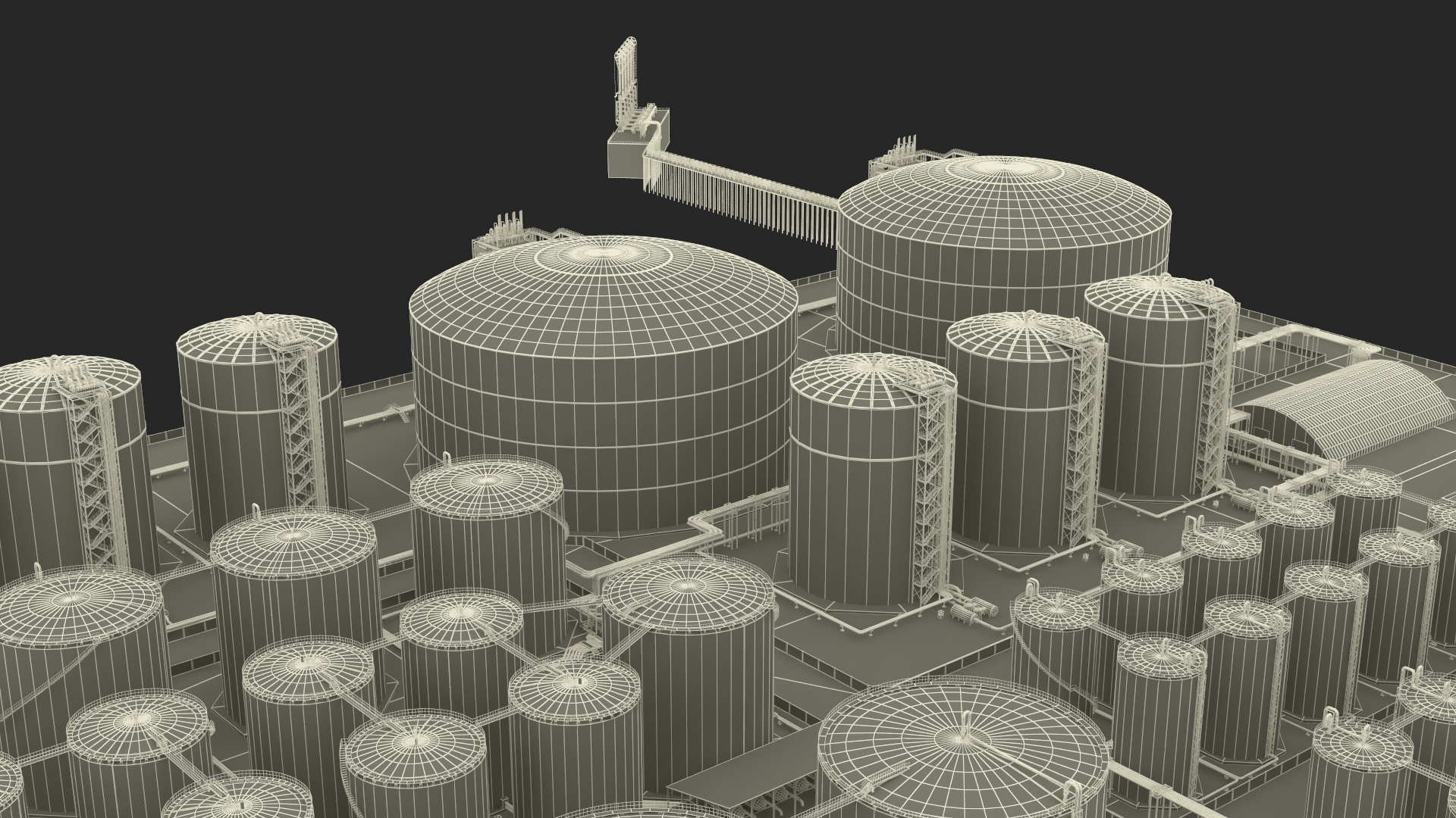 3D model Liquefied Natural Gas Terminal