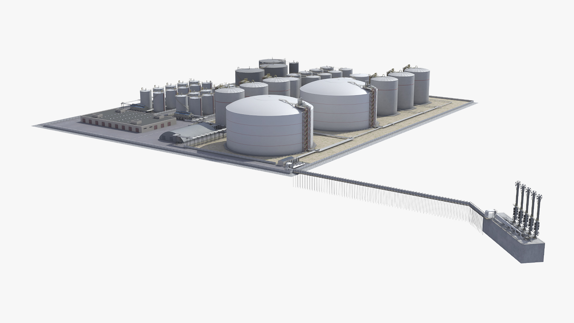 3D model Liquefied Natural Gas Terminal