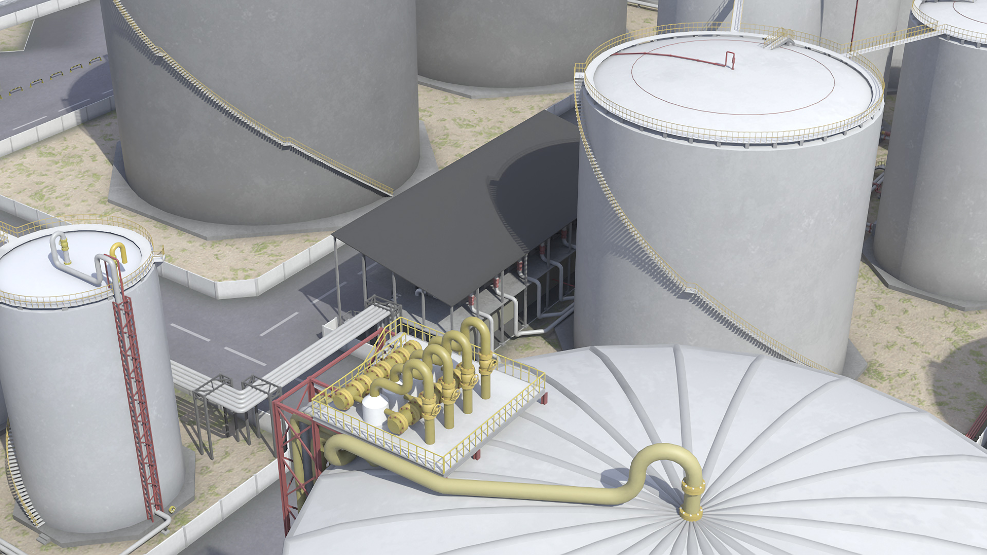 3D model Liquefied Natural Gas Terminal