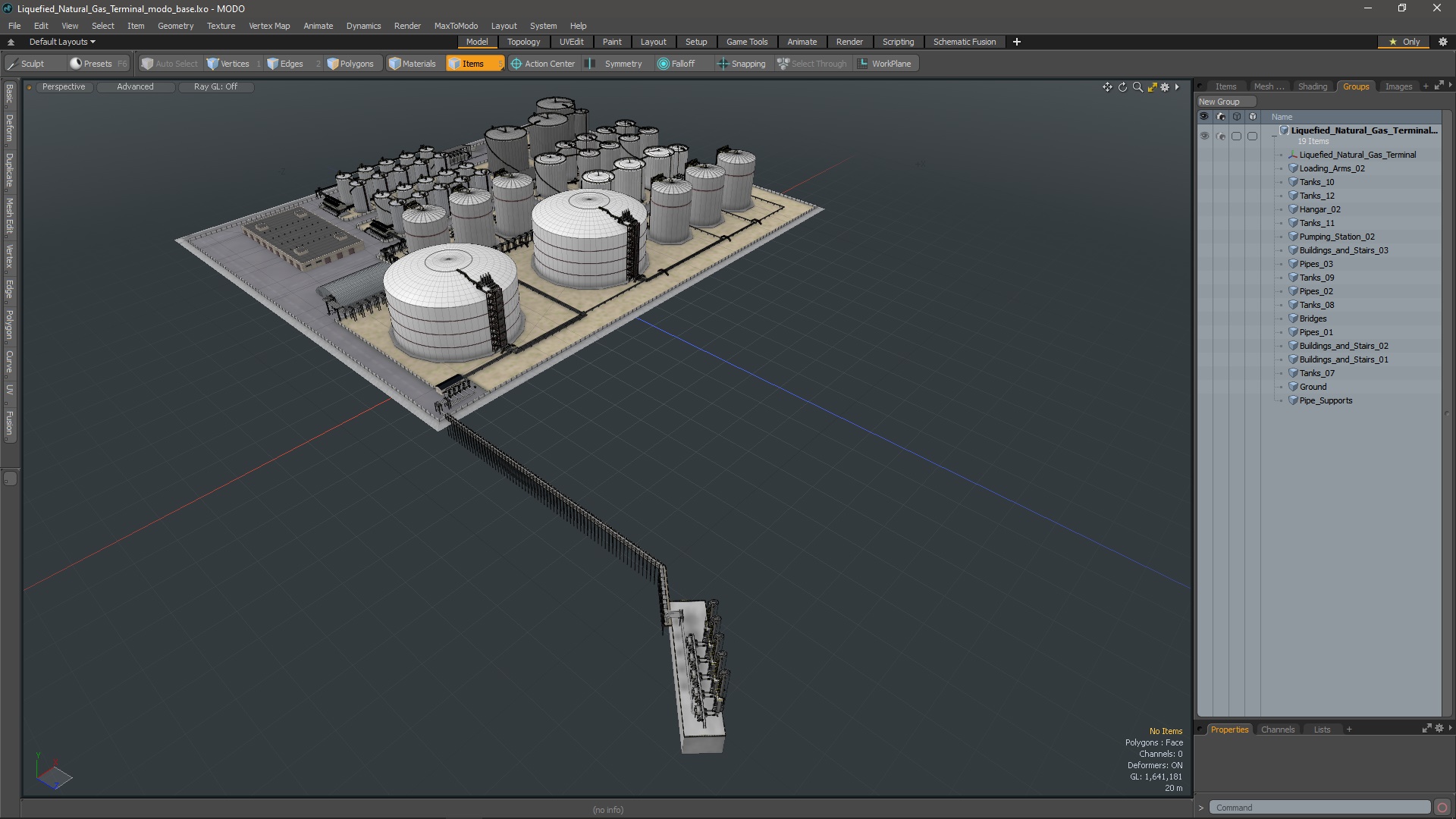 3D model Liquefied Natural Gas Terminal