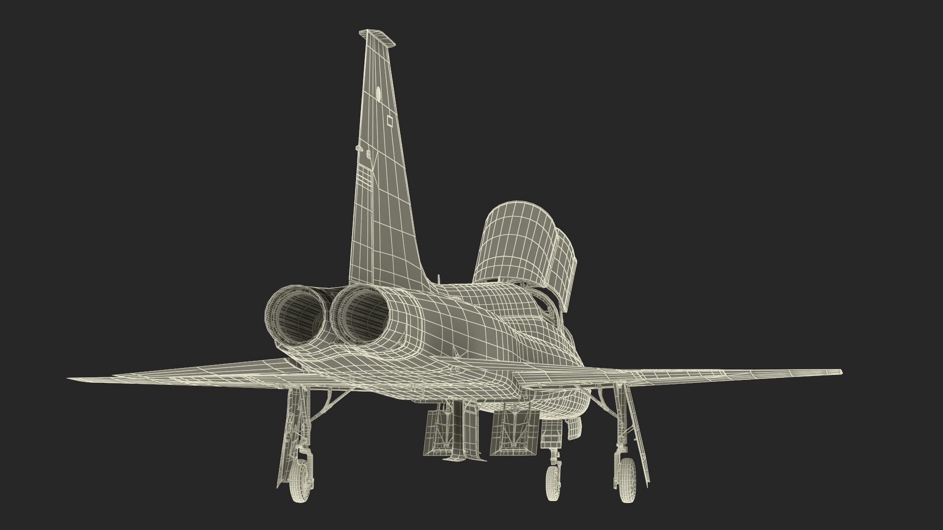 3D model Twinjet Supersonic Jet Trainer Grey