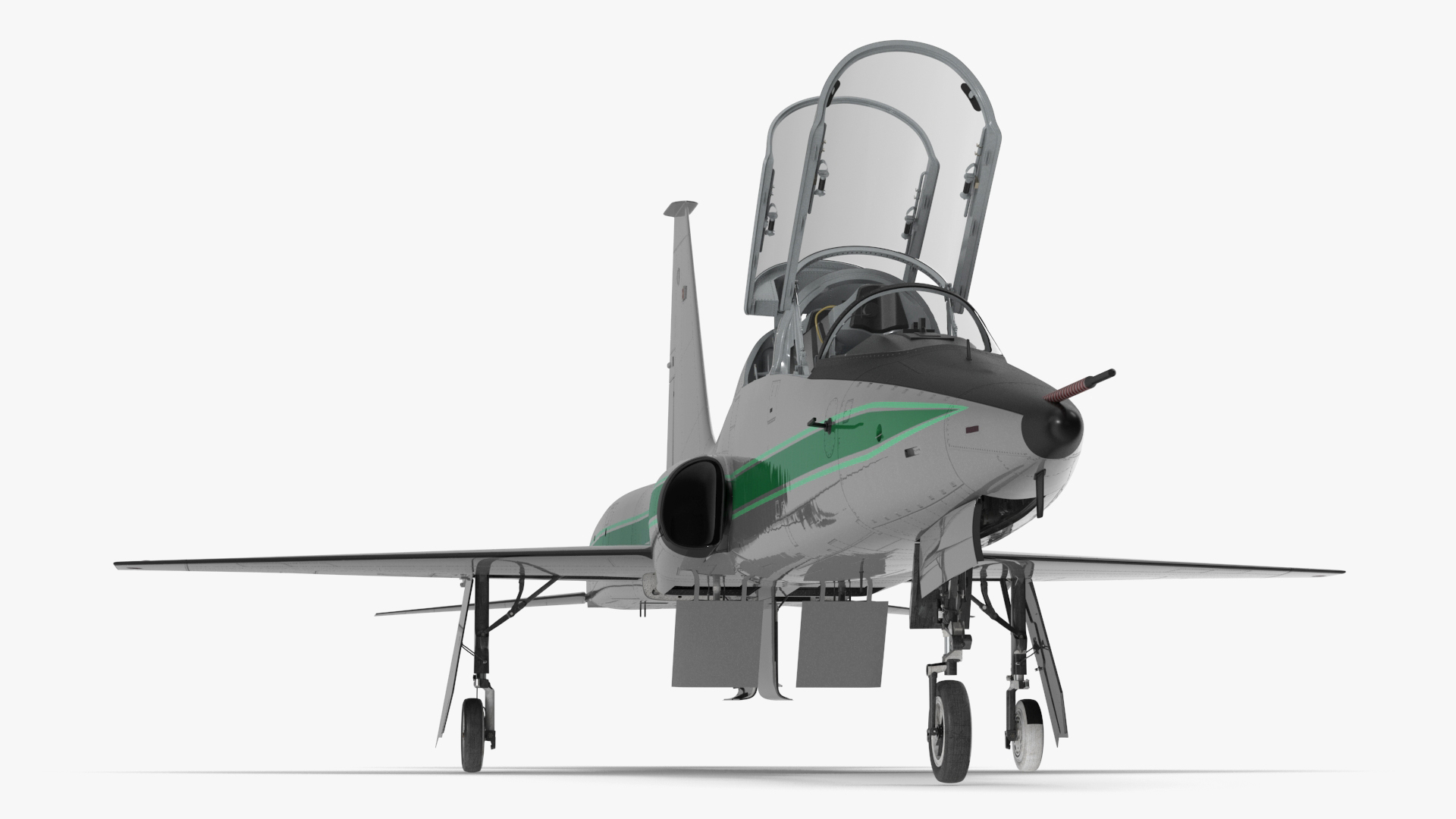 3D model Twinjet Supersonic Jet Trainer Grey