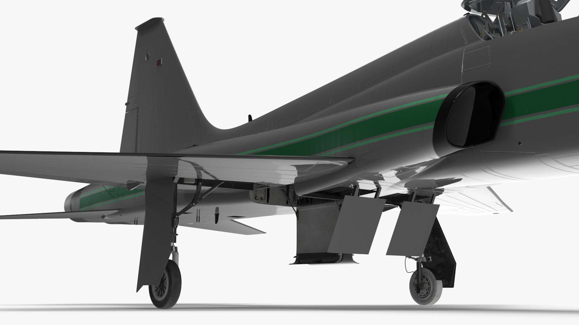 3D model Twinjet Supersonic Jet Trainer Grey