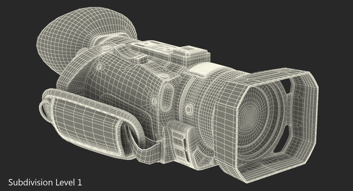 3D Compact Camcorder Sony PXWS X70 Rigged model