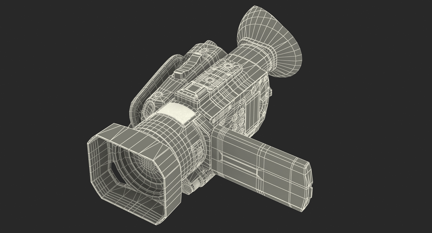 3D Compact Camcorder Sony PXWS X70 Rigged model