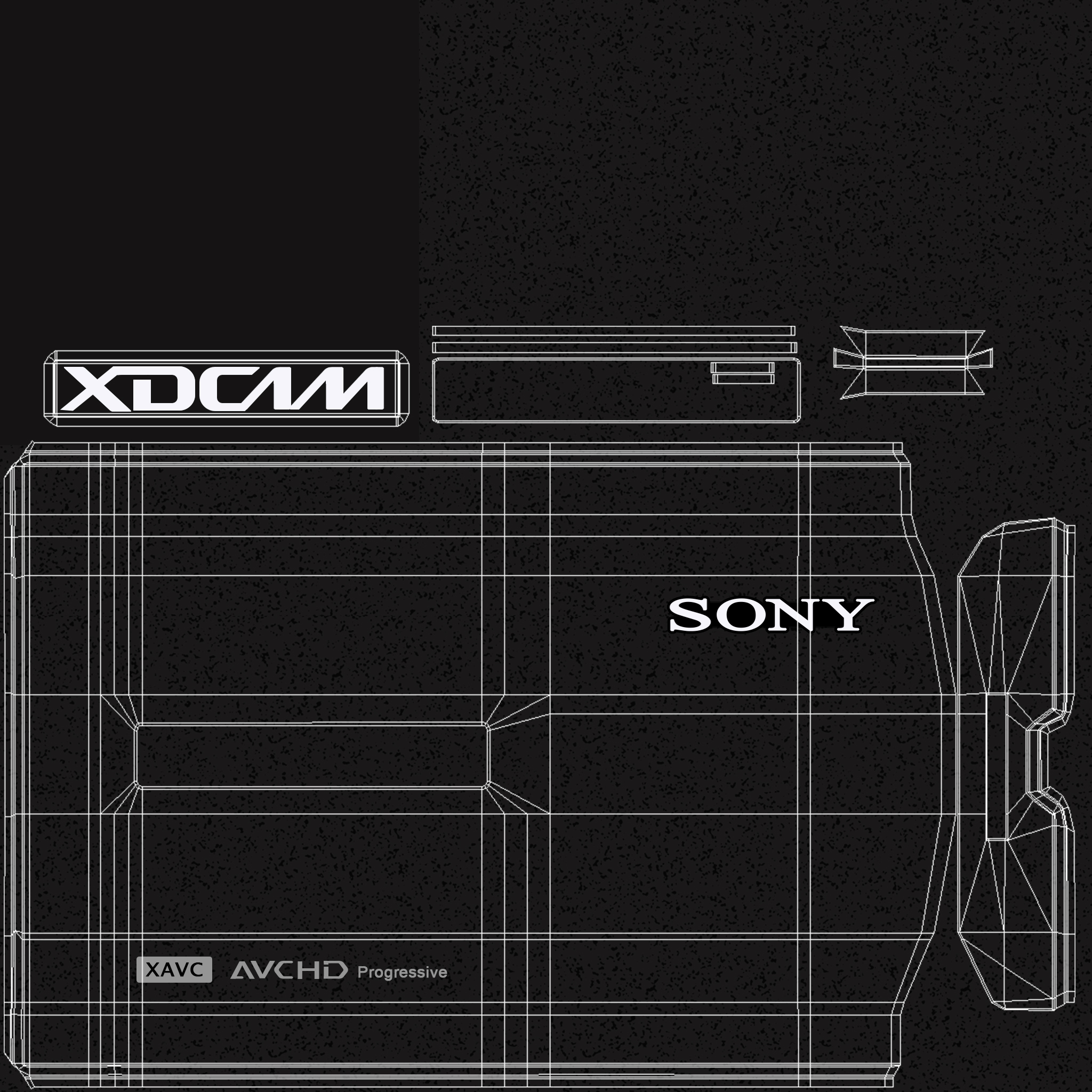 3D Compact Camcorder Sony PXWS X70 Rigged model