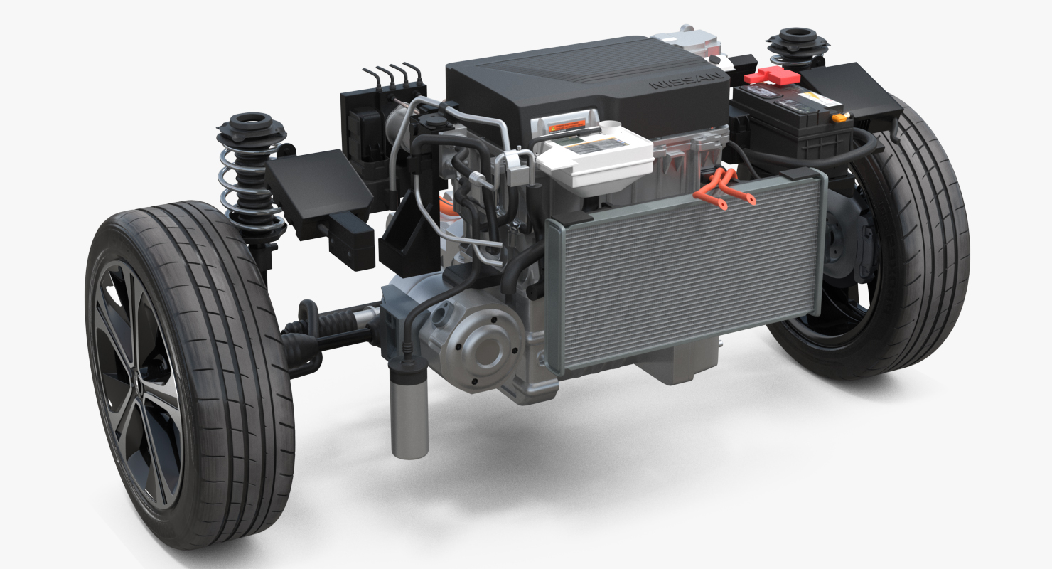 Nissan Leaf Engine and Front Suspension 3D model