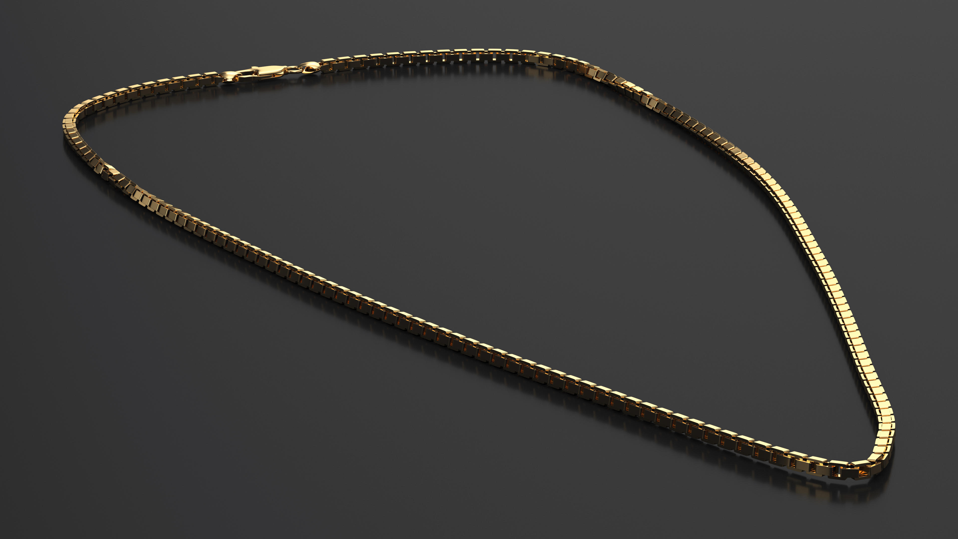 Gold Box Chain 3D model