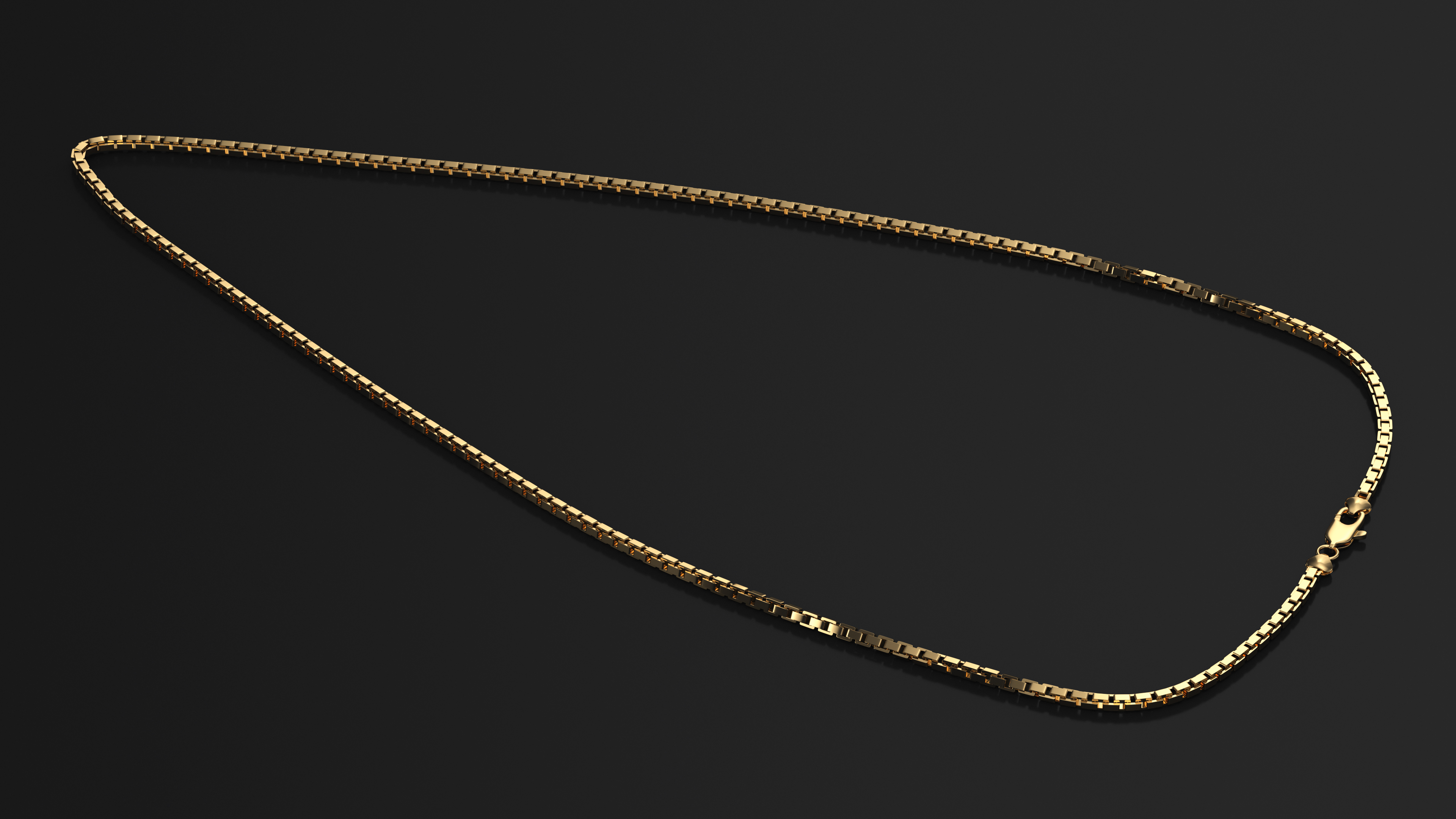 Gold Box Chain 3D model