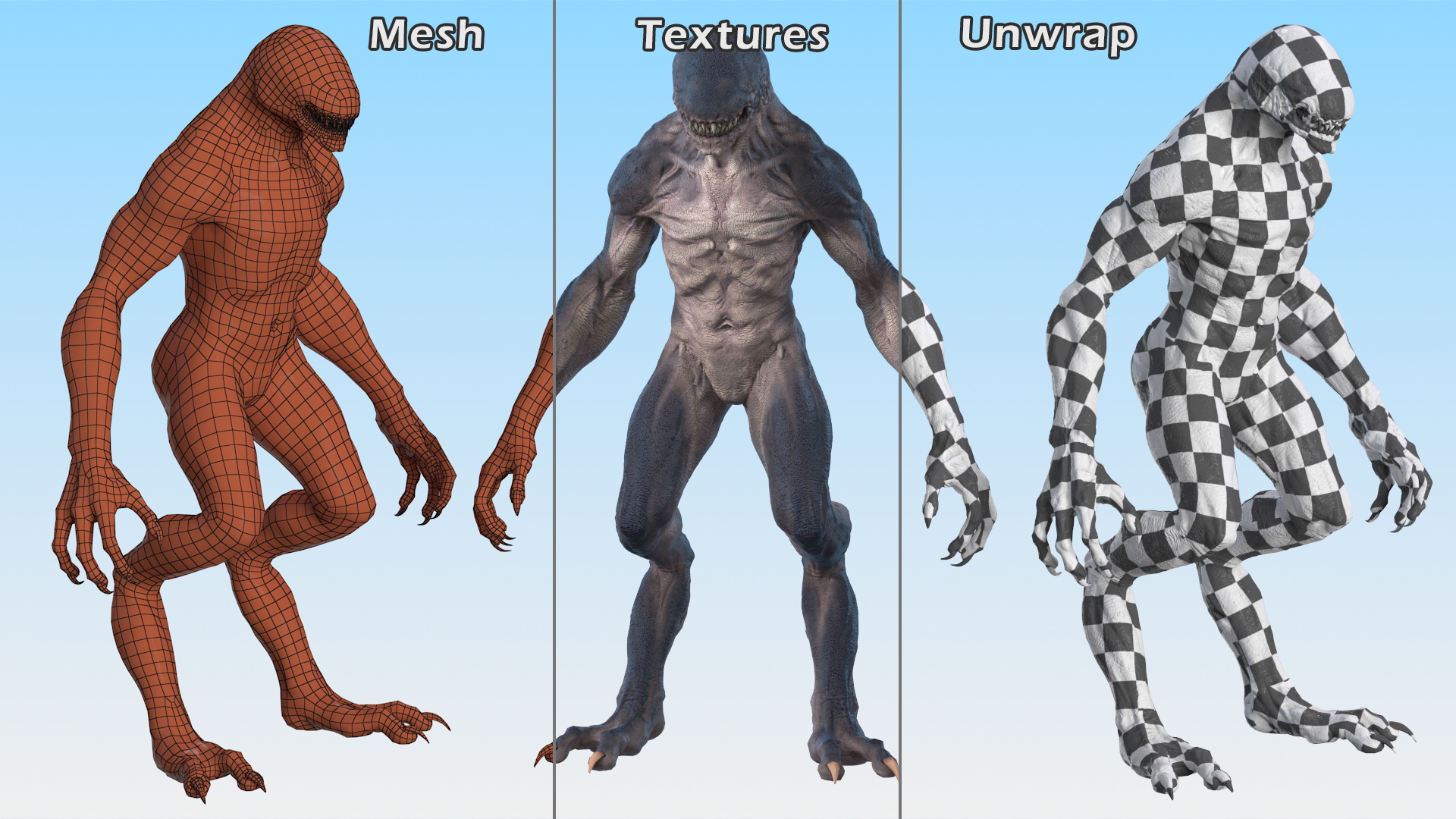 3D Monster Creature Rigged model