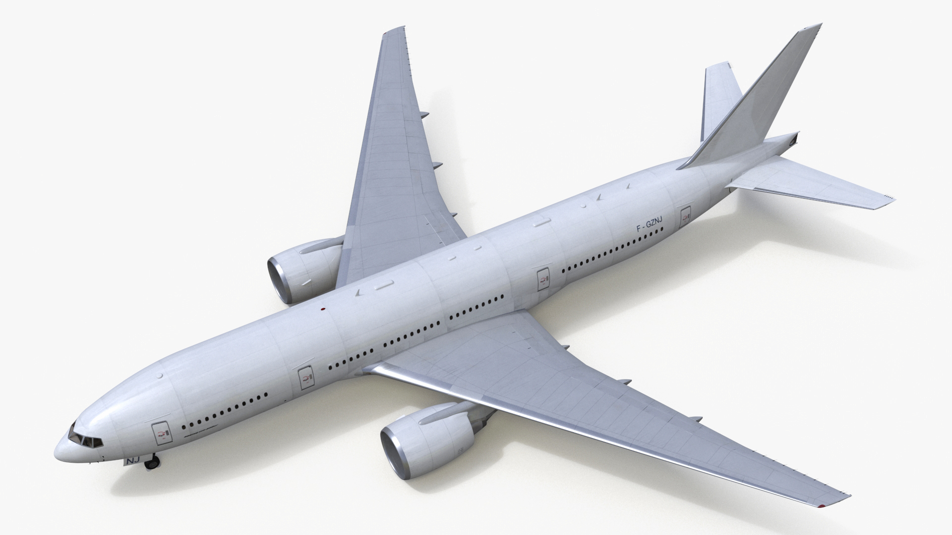 Boeing 777-200ER Passenger Aircraft Rigged 3D