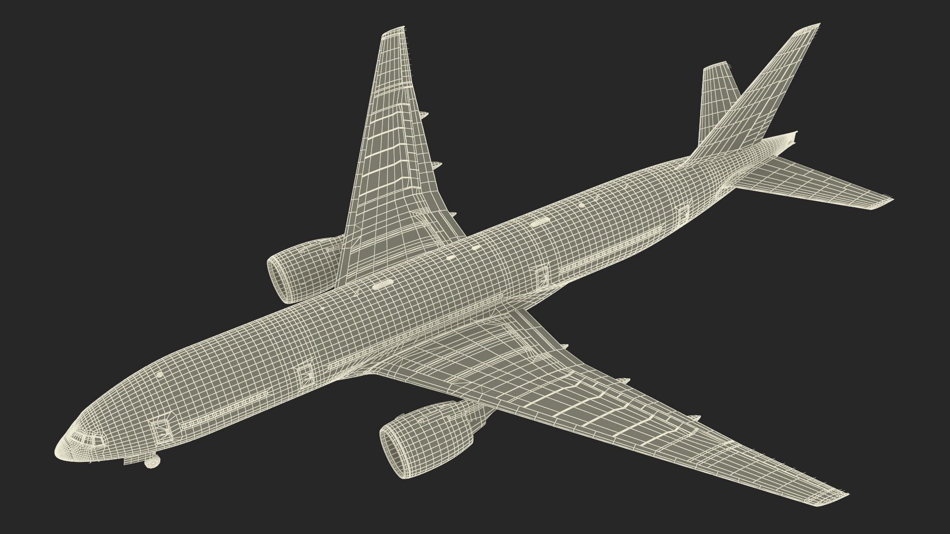 Boeing 777-200ER Passenger Aircraft Rigged 3D