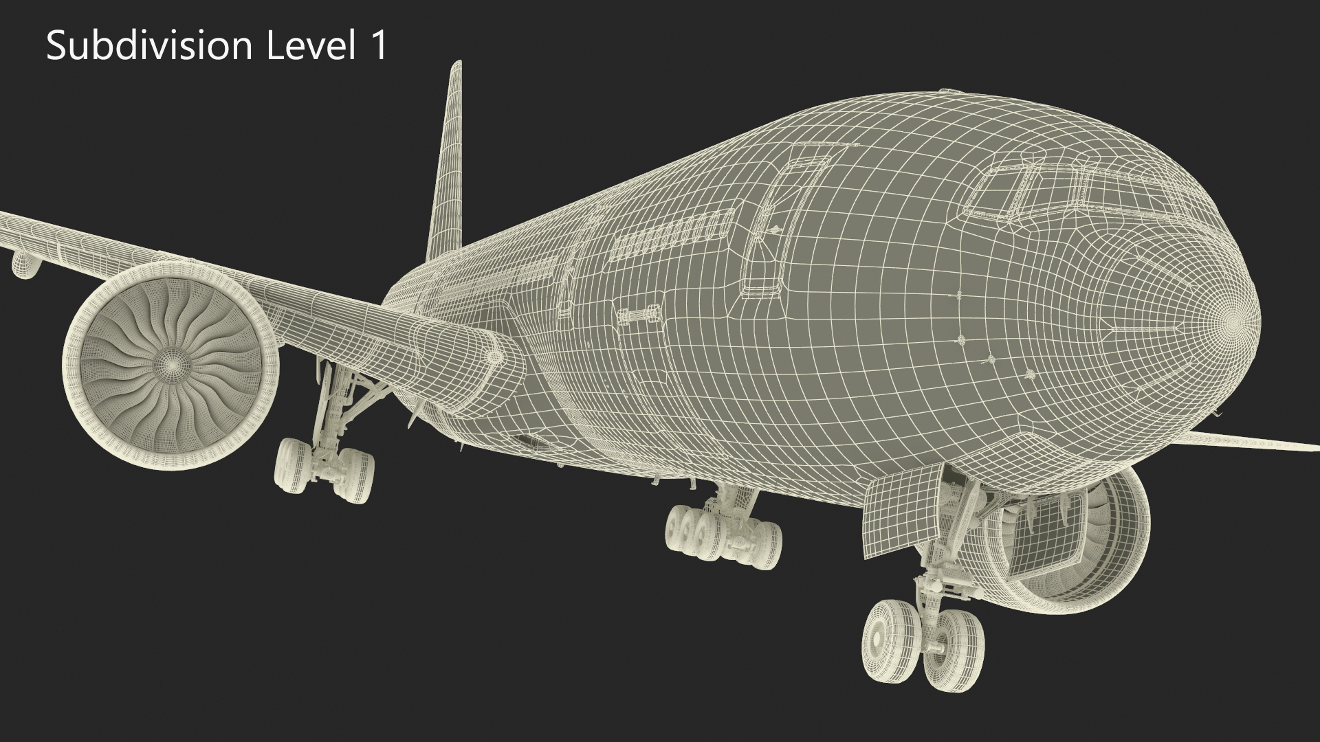 Boeing 777-200ER Passenger Aircraft Rigged 3D