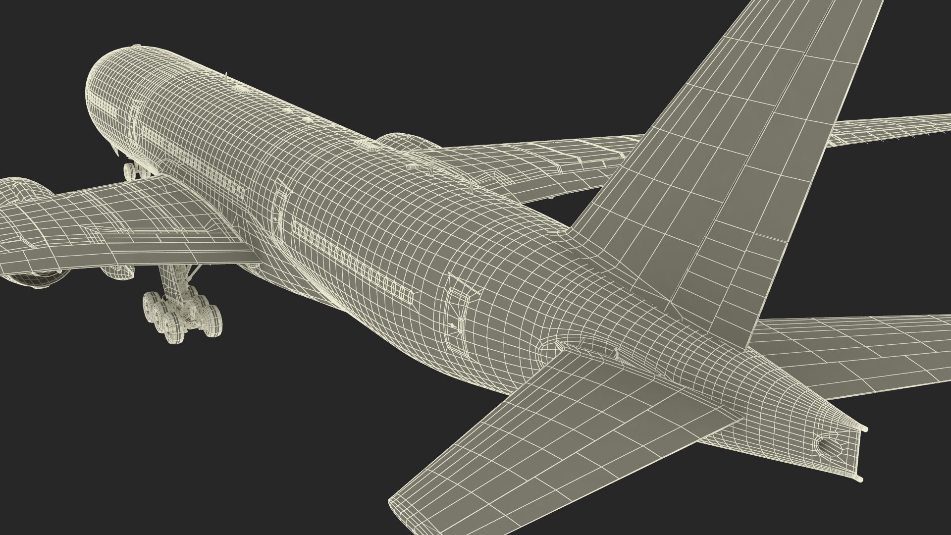 Boeing 777-200ER Passenger Aircraft Rigged 3D