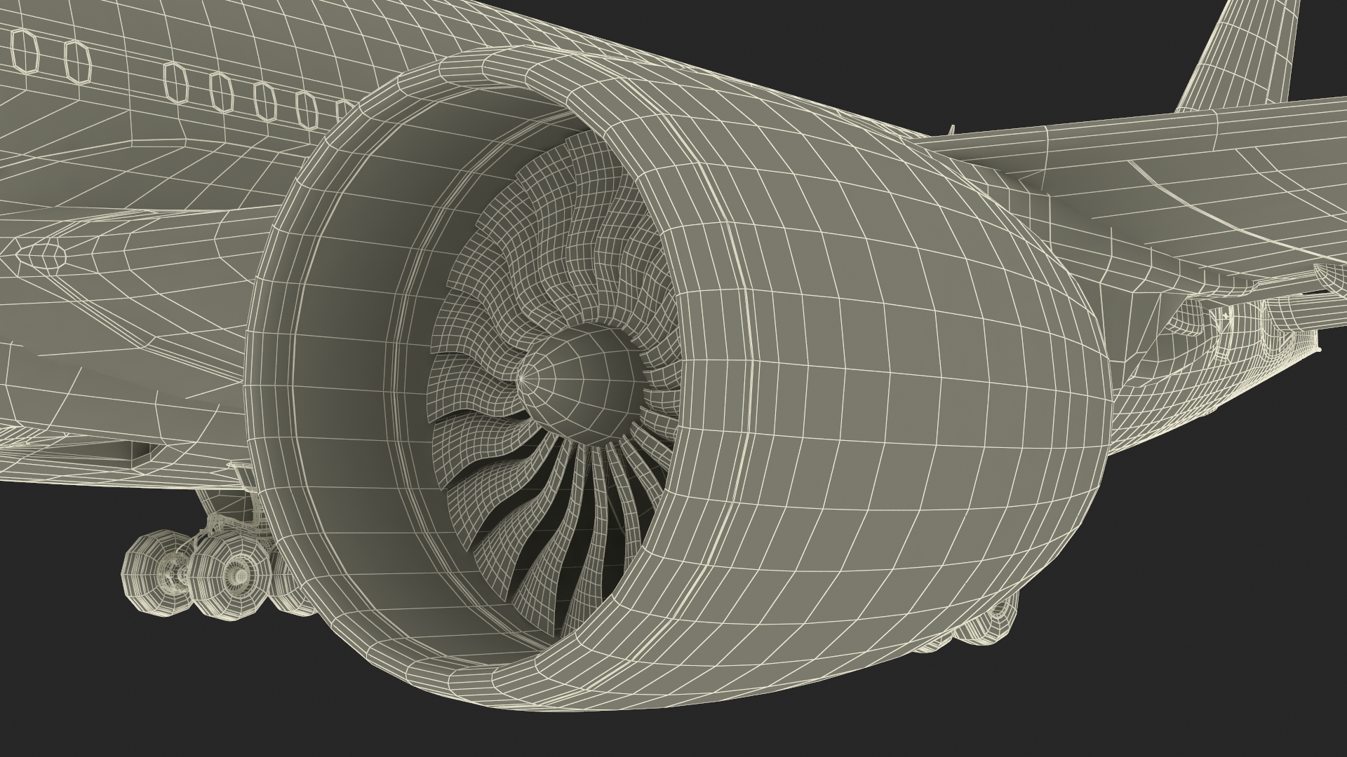 Boeing 777-200ER Passenger Aircraft Rigged 3D