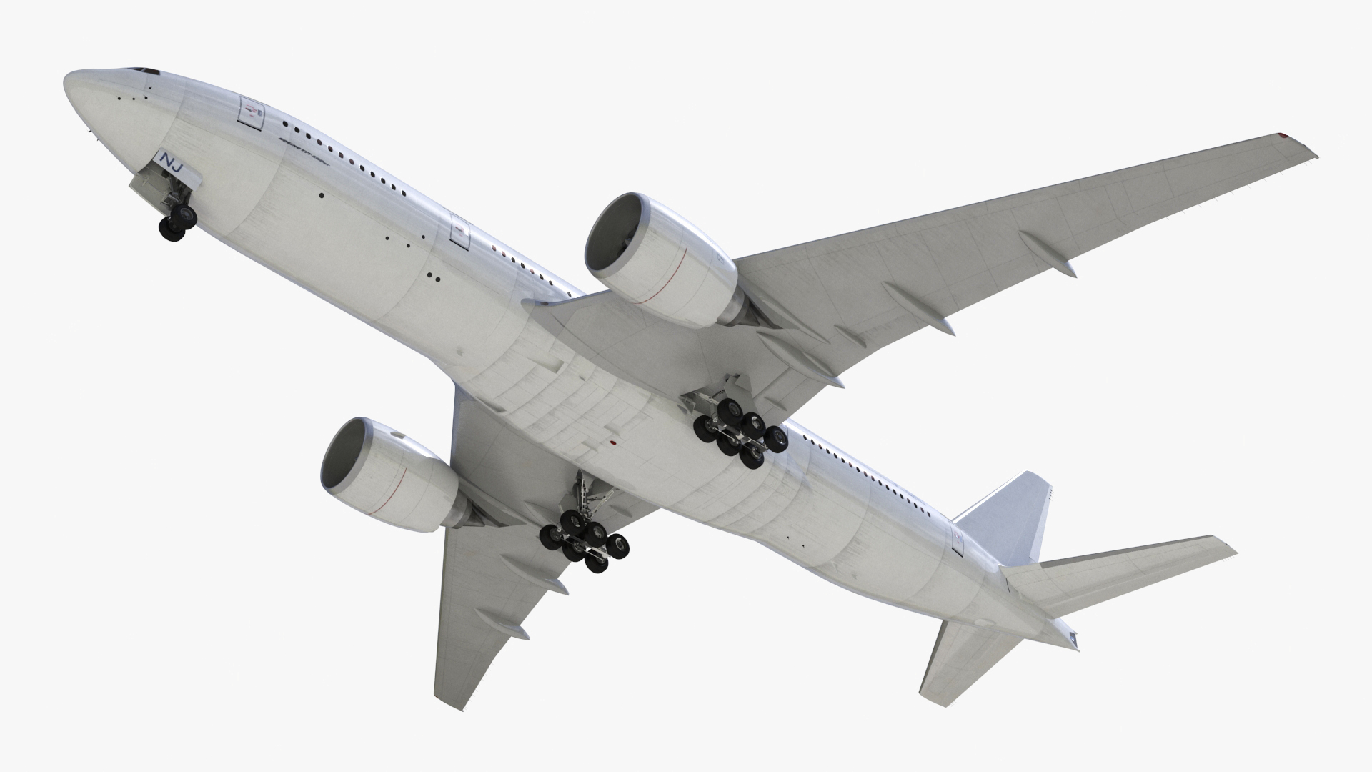 Boeing 777-200ER Passenger Aircraft Rigged 3D