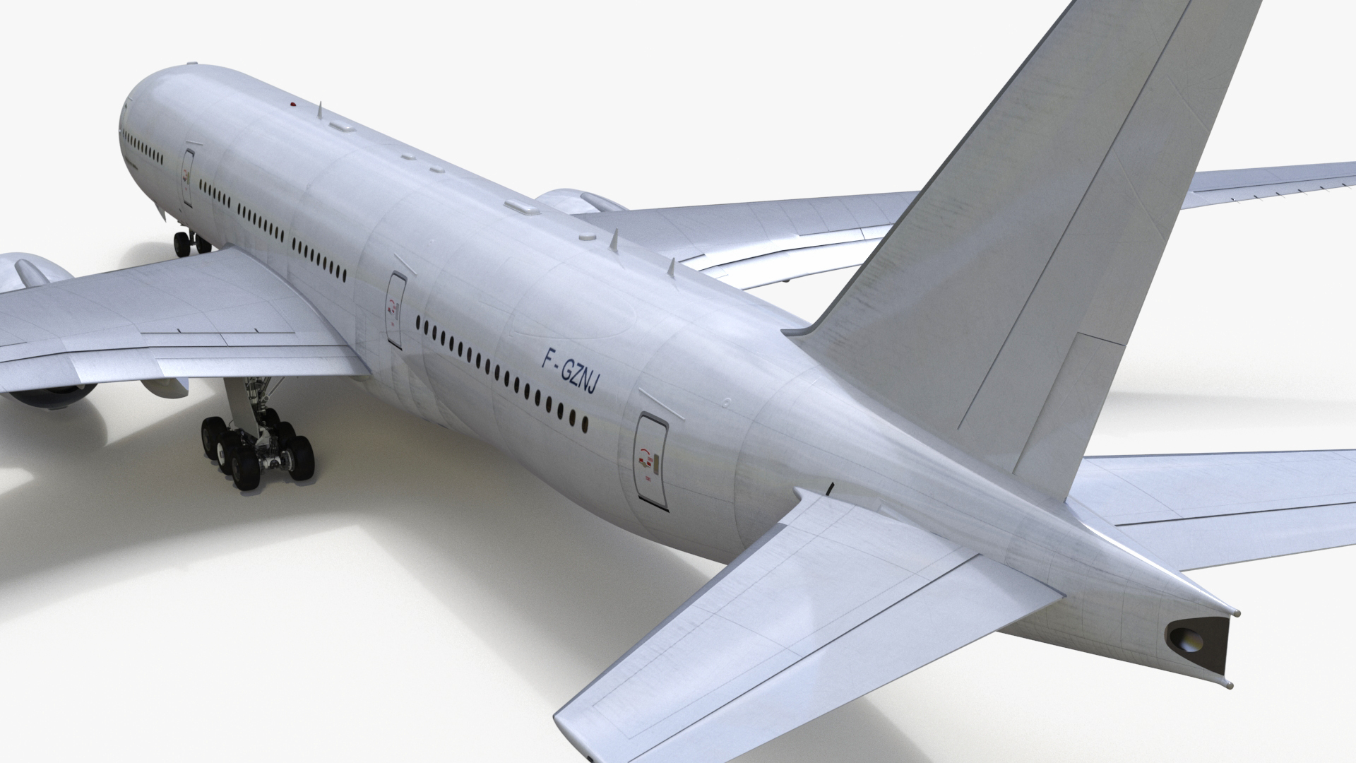 Boeing 777-200ER Passenger Aircraft Rigged 3D