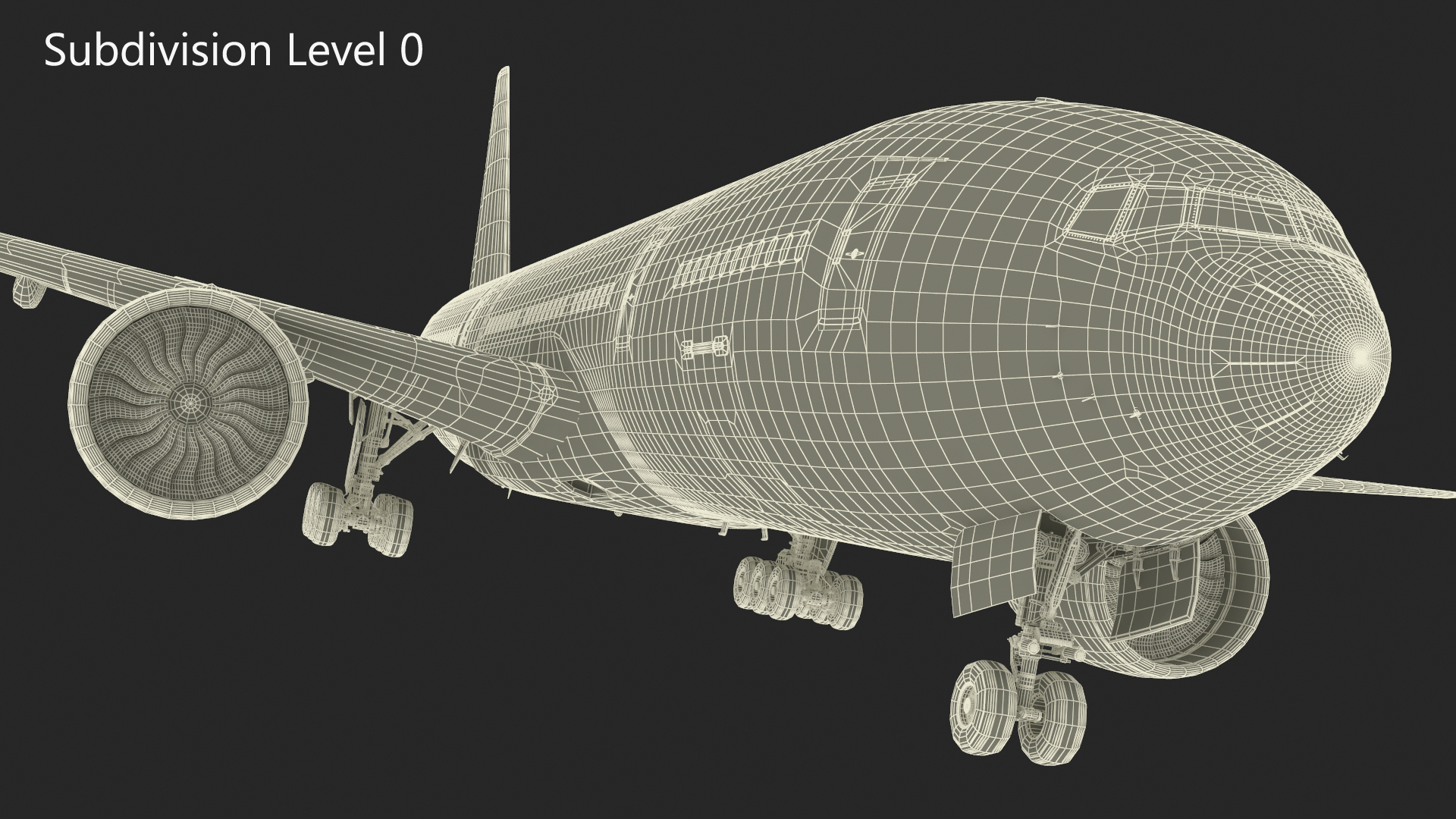 Boeing 777-200ER Passenger Aircraft Rigged 3D