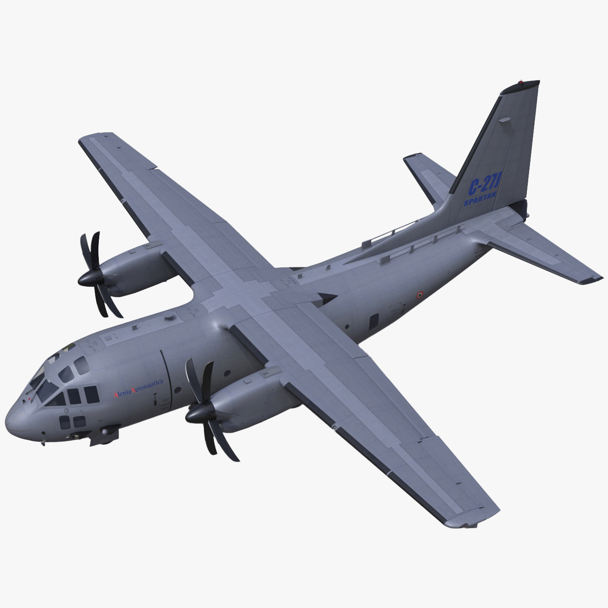 3D Multi-mission Aircraft Grey Rigged for Maya model