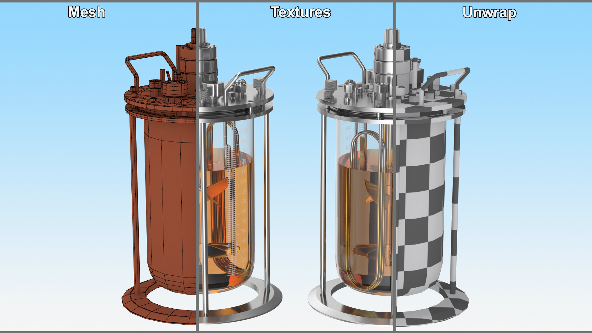 3D model Big Glass Bioreactor