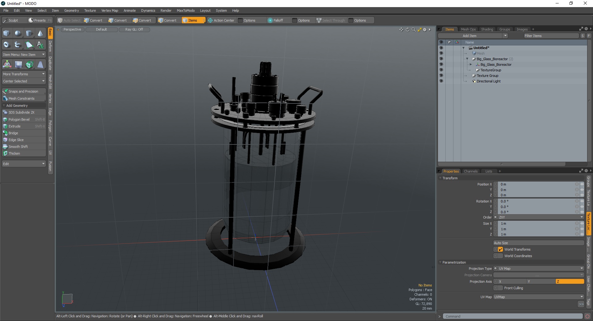 3D model Big Glass Bioreactor