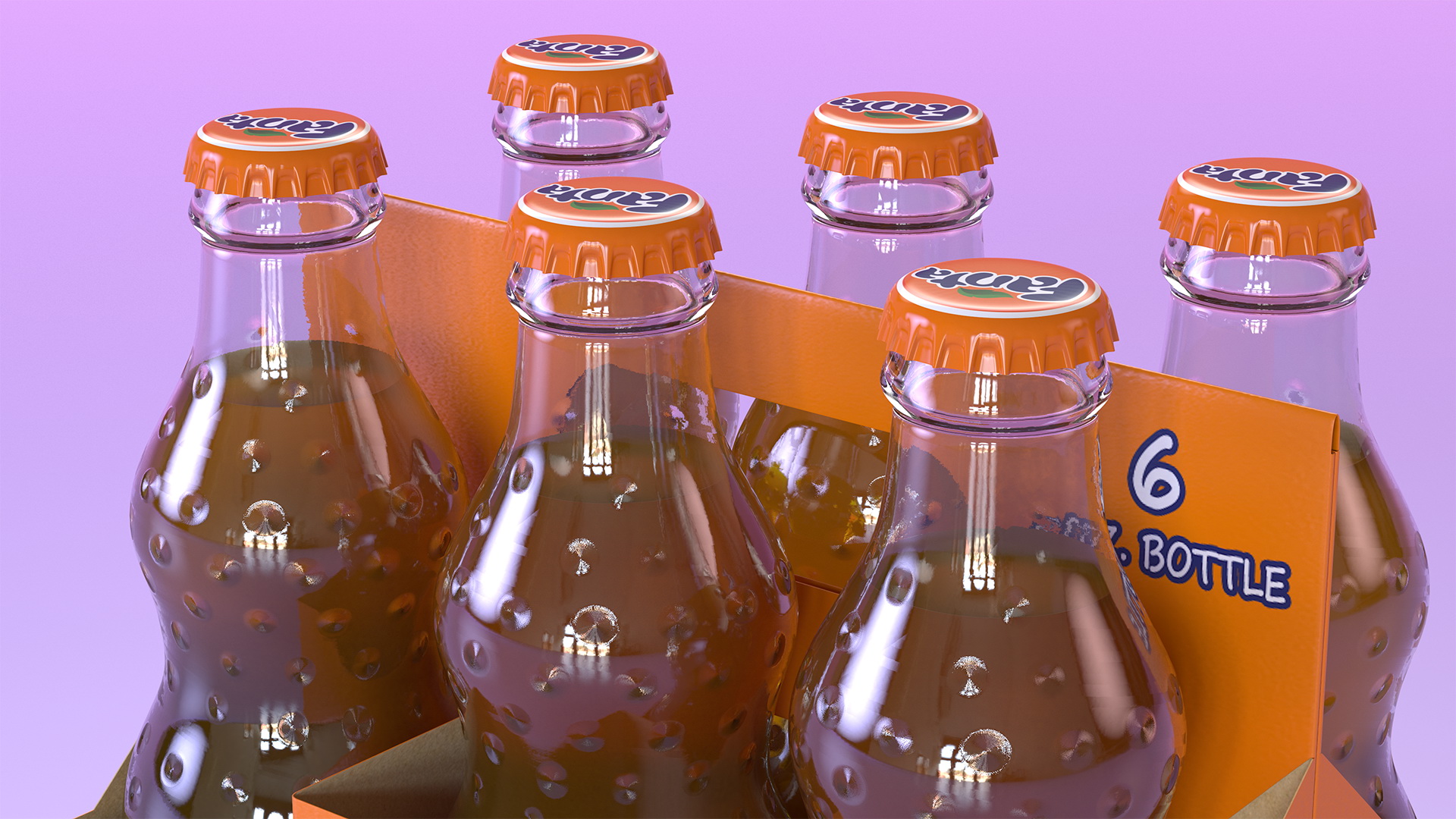 3D model Fanta Bottle Package