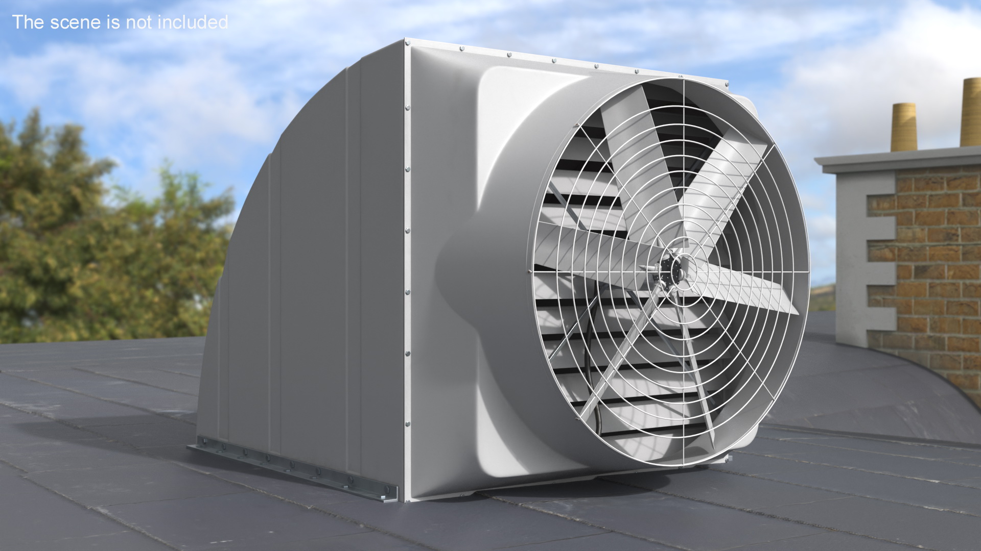 3D Roof Exhaust Ventilation Fan model