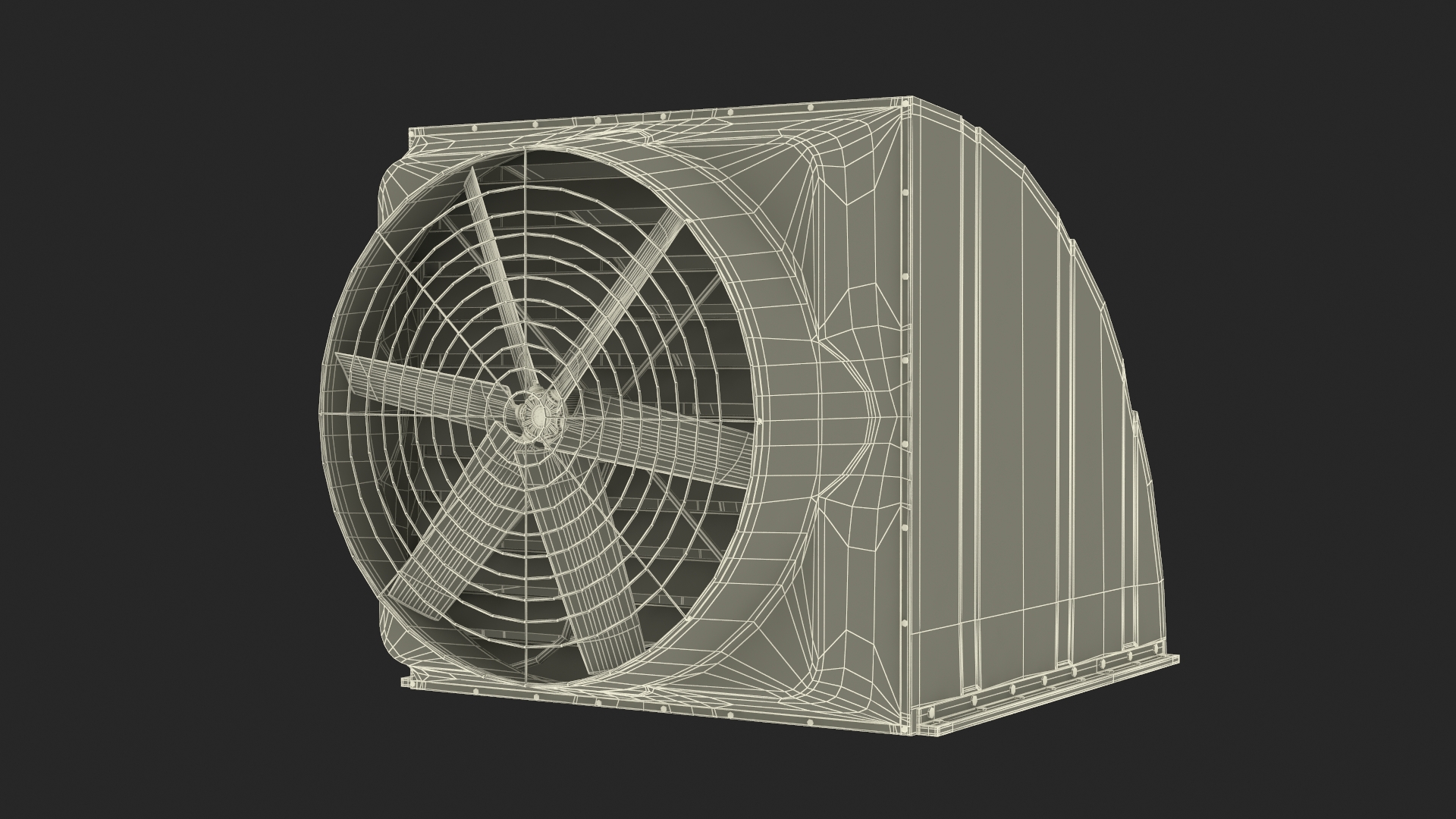 3D Roof Exhaust Ventilation Fan model