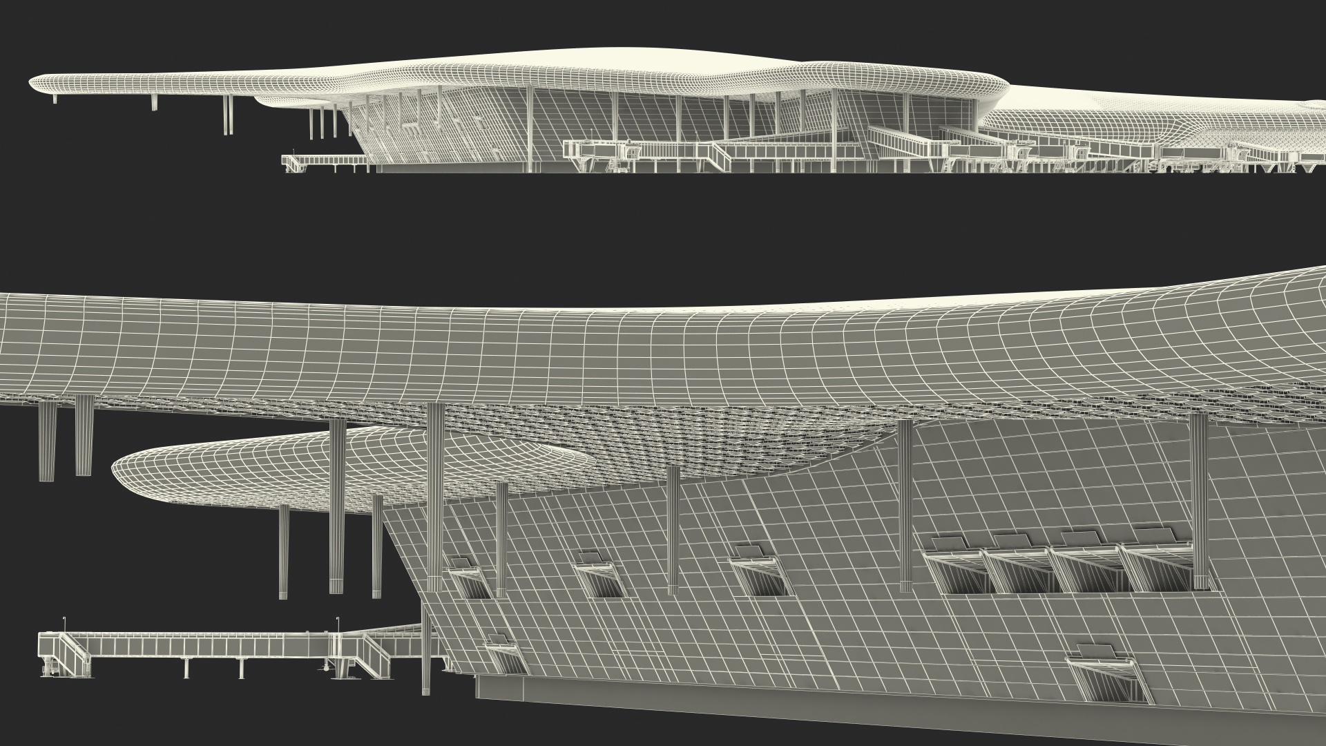 3D model Terminal International Airport