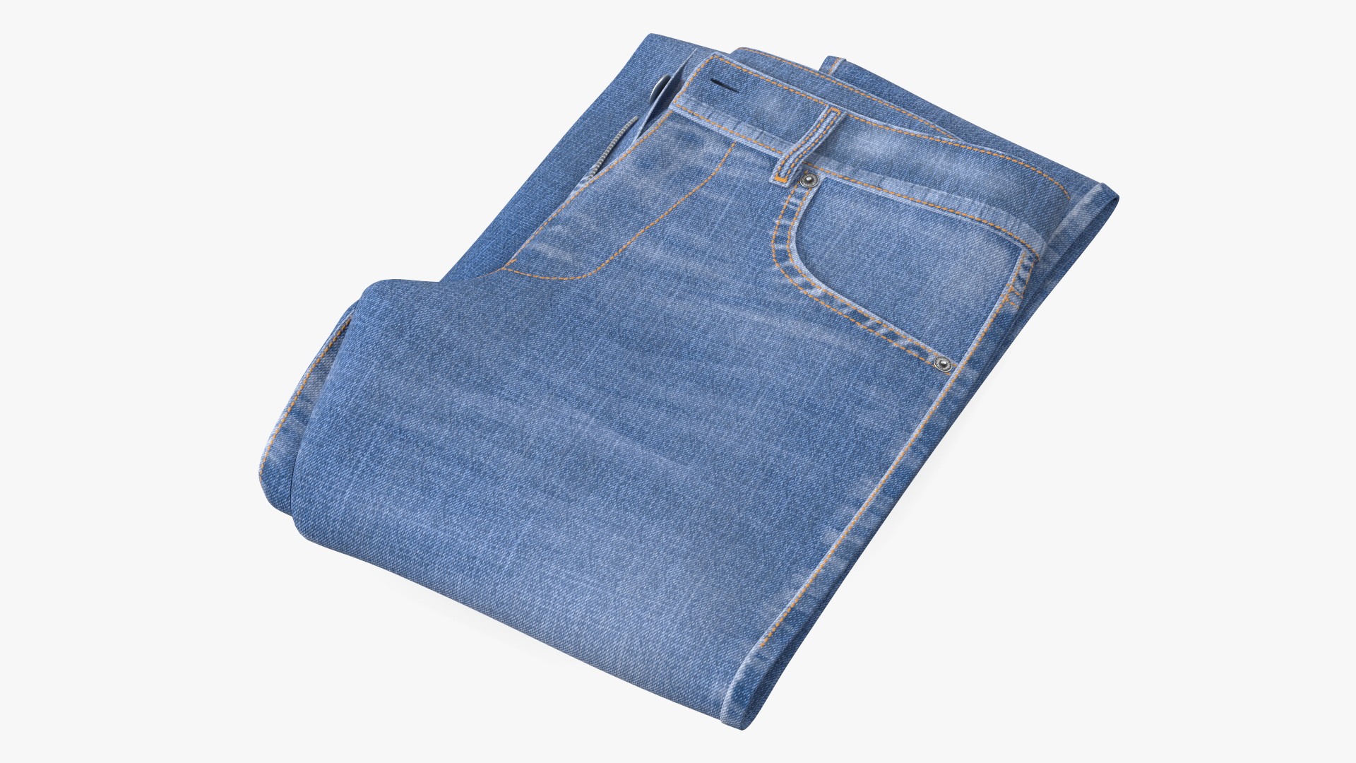 Mens Jeans Diesel Rolled Blue 3D model