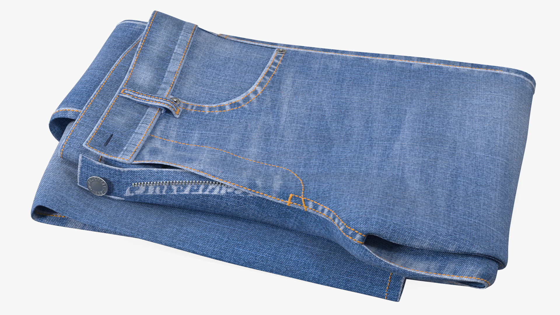 Mens Jeans Diesel Rolled Blue 3D model