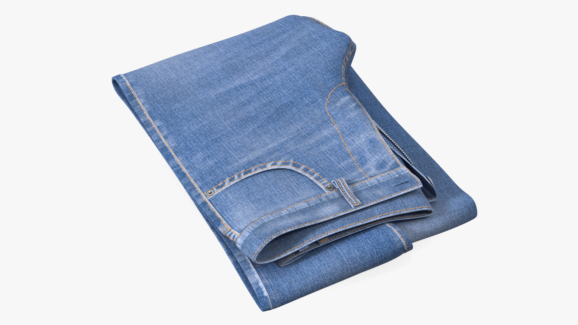 Mens Jeans Diesel Rolled Blue 3D model