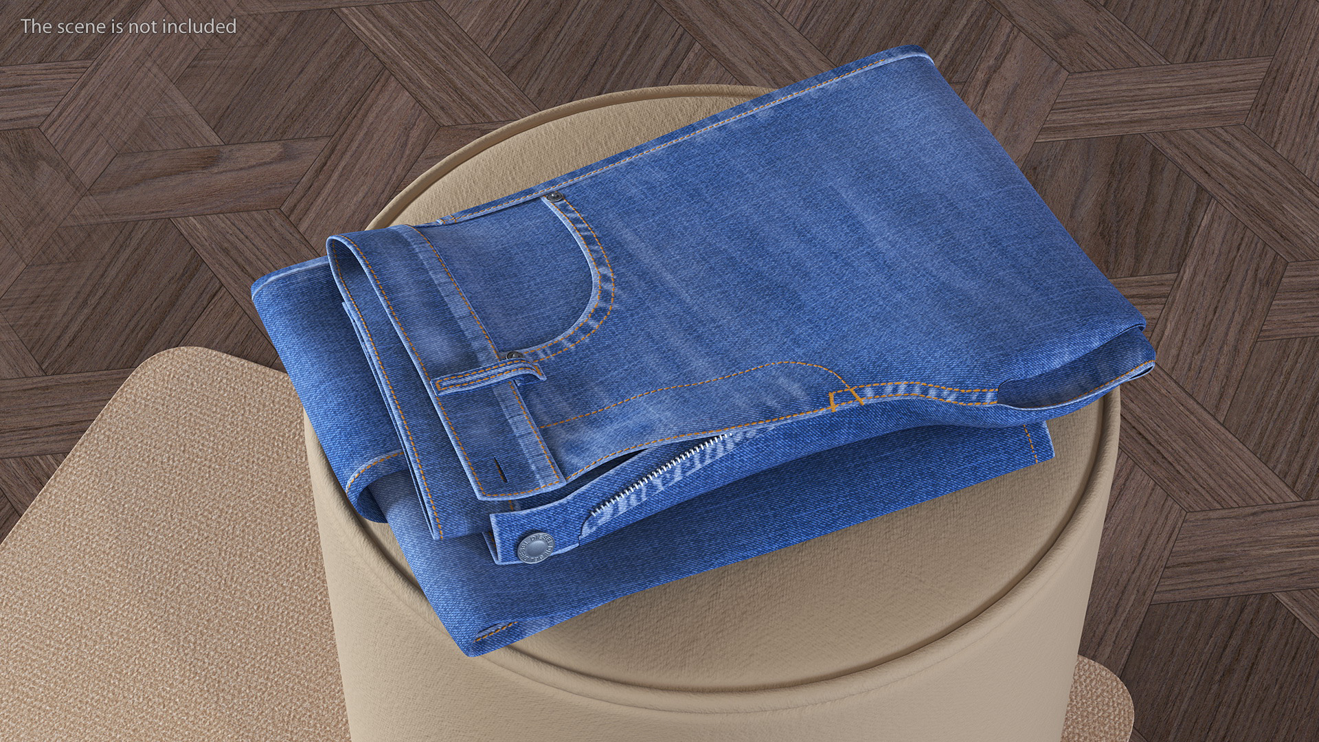 Mens Jeans Diesel Rolled Blue 3D model