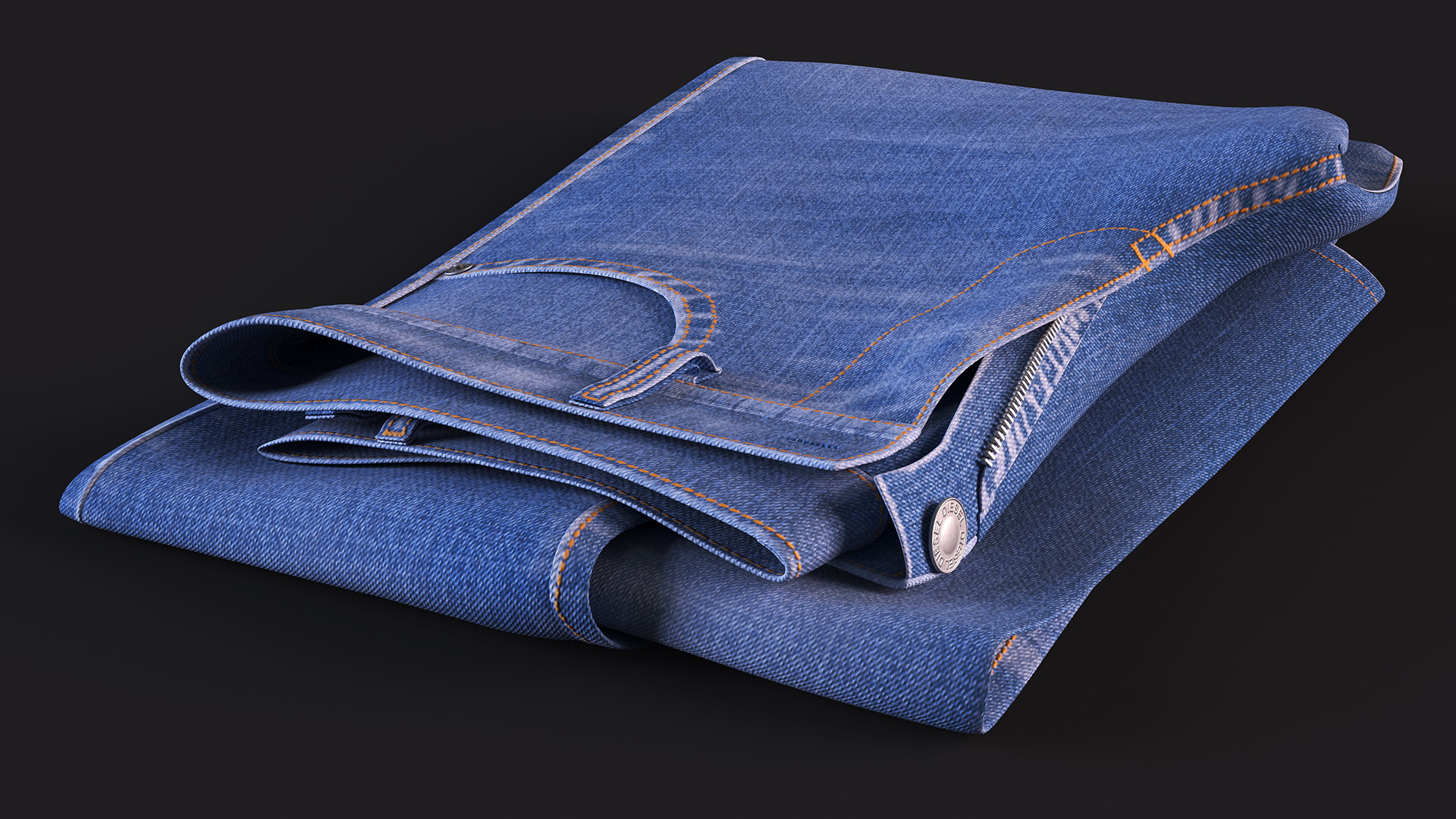 Mens Jeans Diesel Rolled Blue 3D model