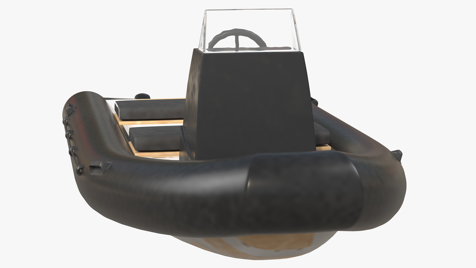 3D model Inflatable Military Motor Boat