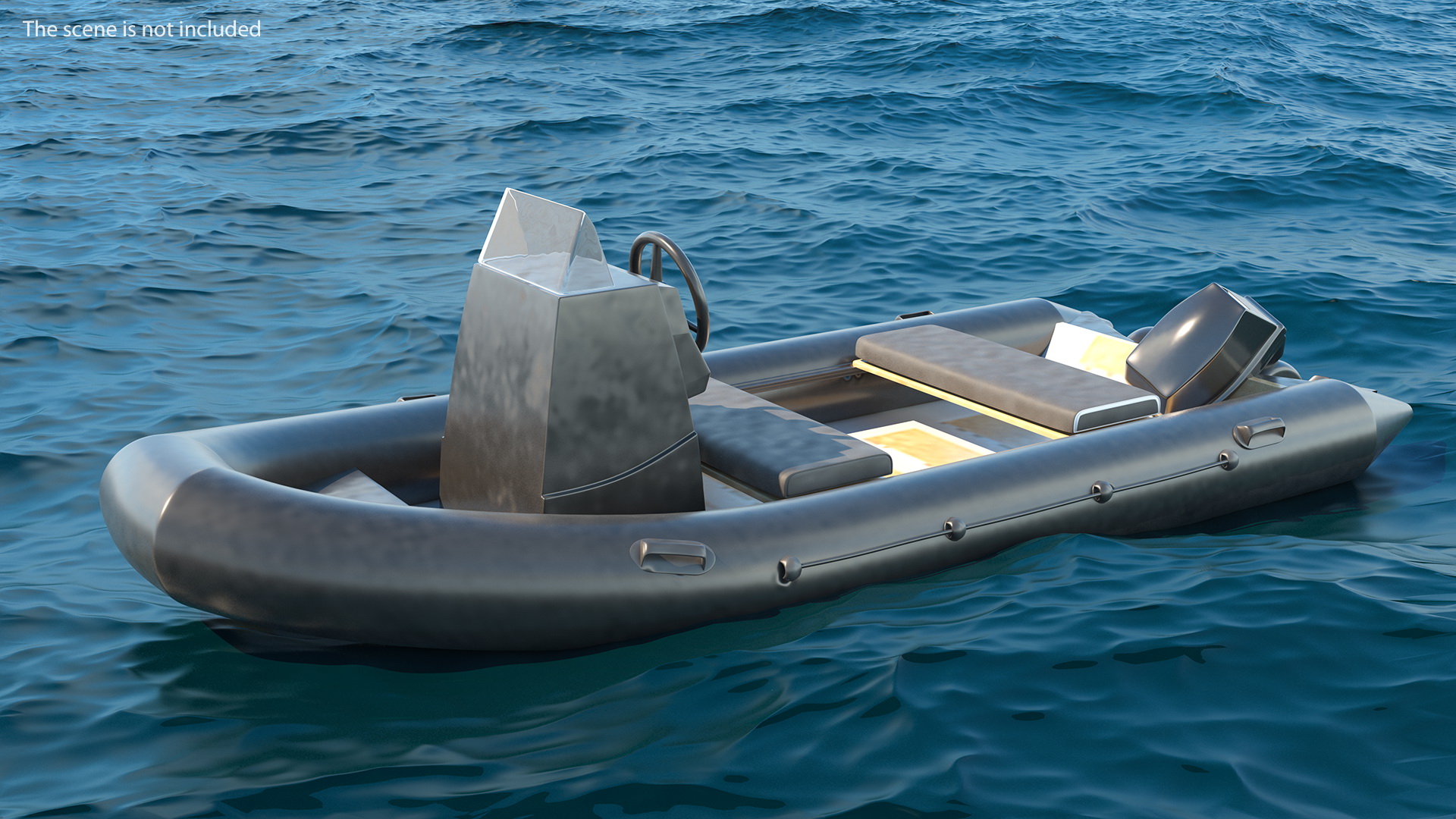 3D model Inflatable Military Motor Boat