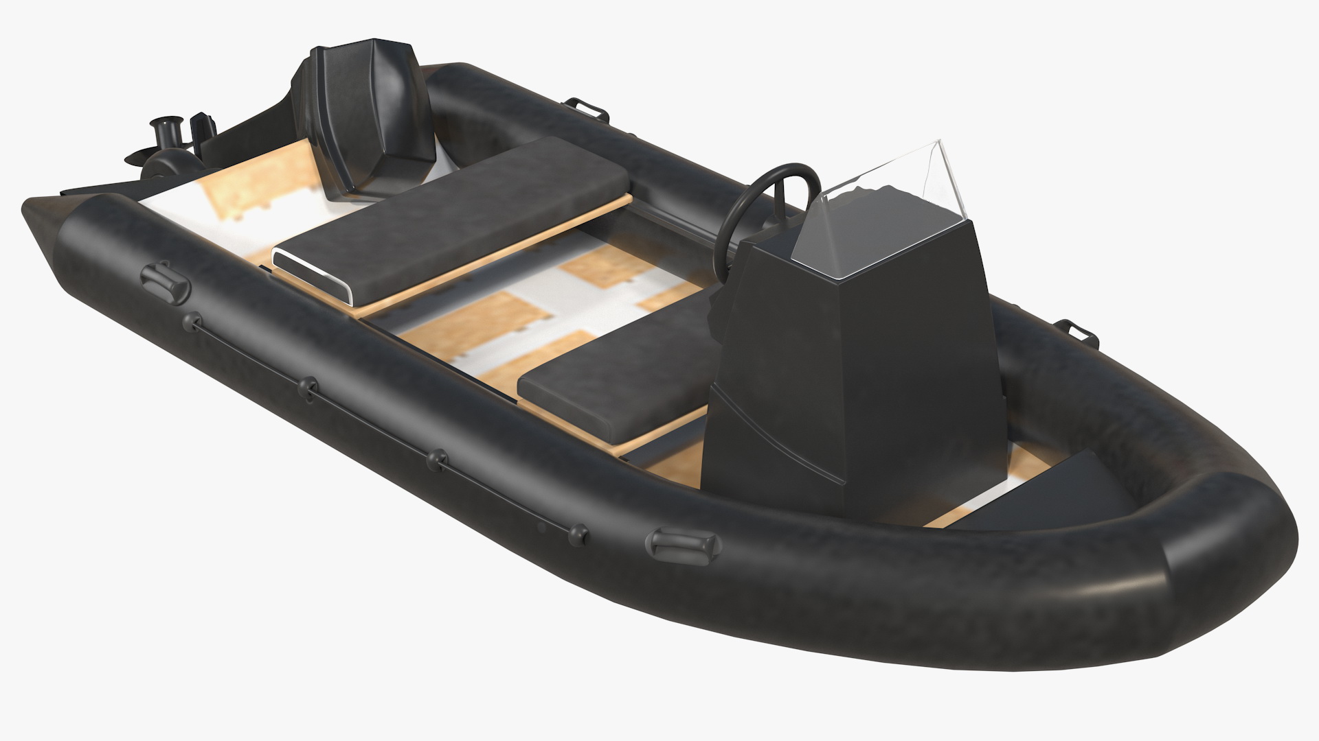 3D model Inflatable Military Motor Boat