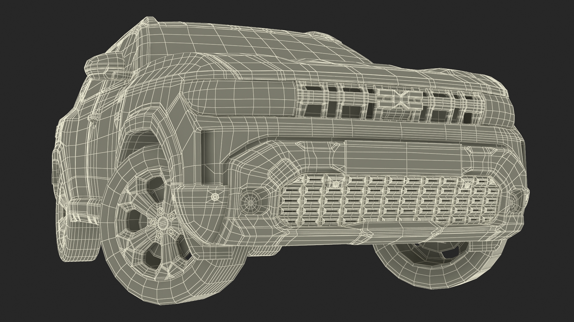 3D Dacia Duster 2024 Crossover Orange Rigged