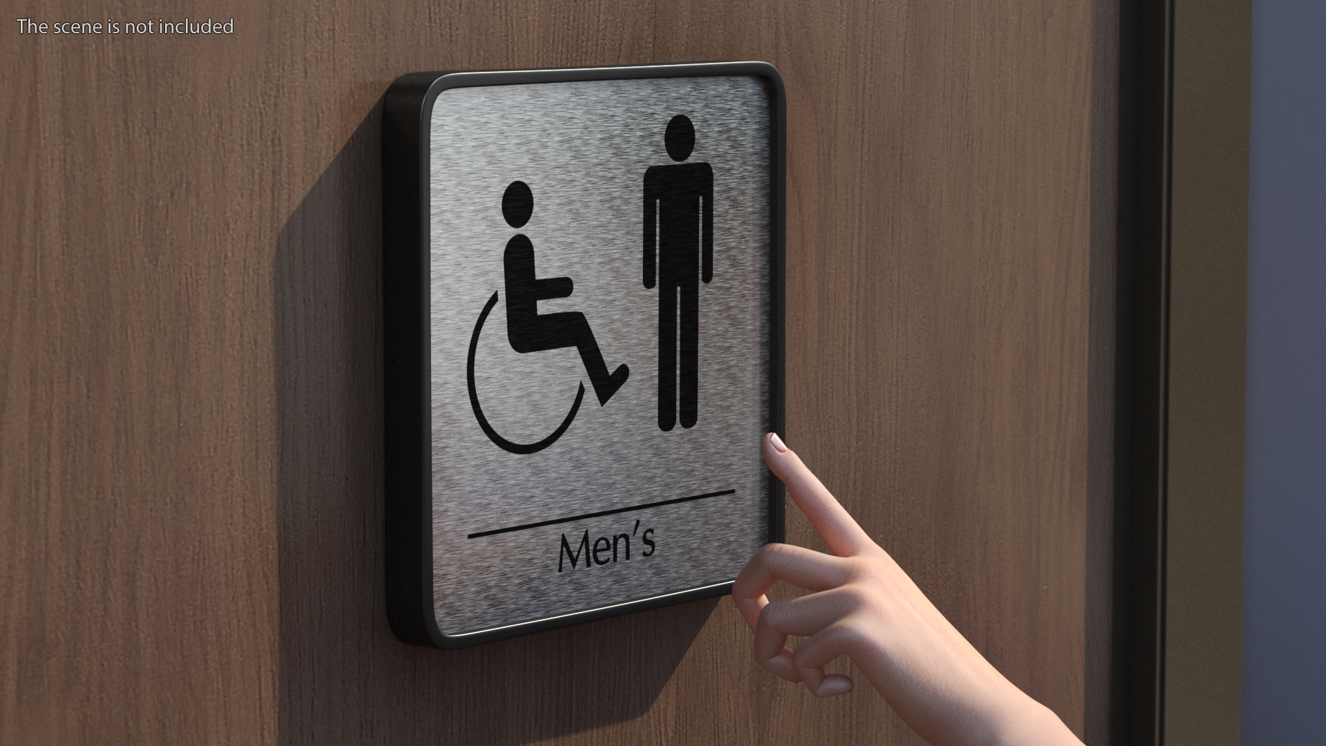 3D Male Accessible Toilet Compliance Sign model